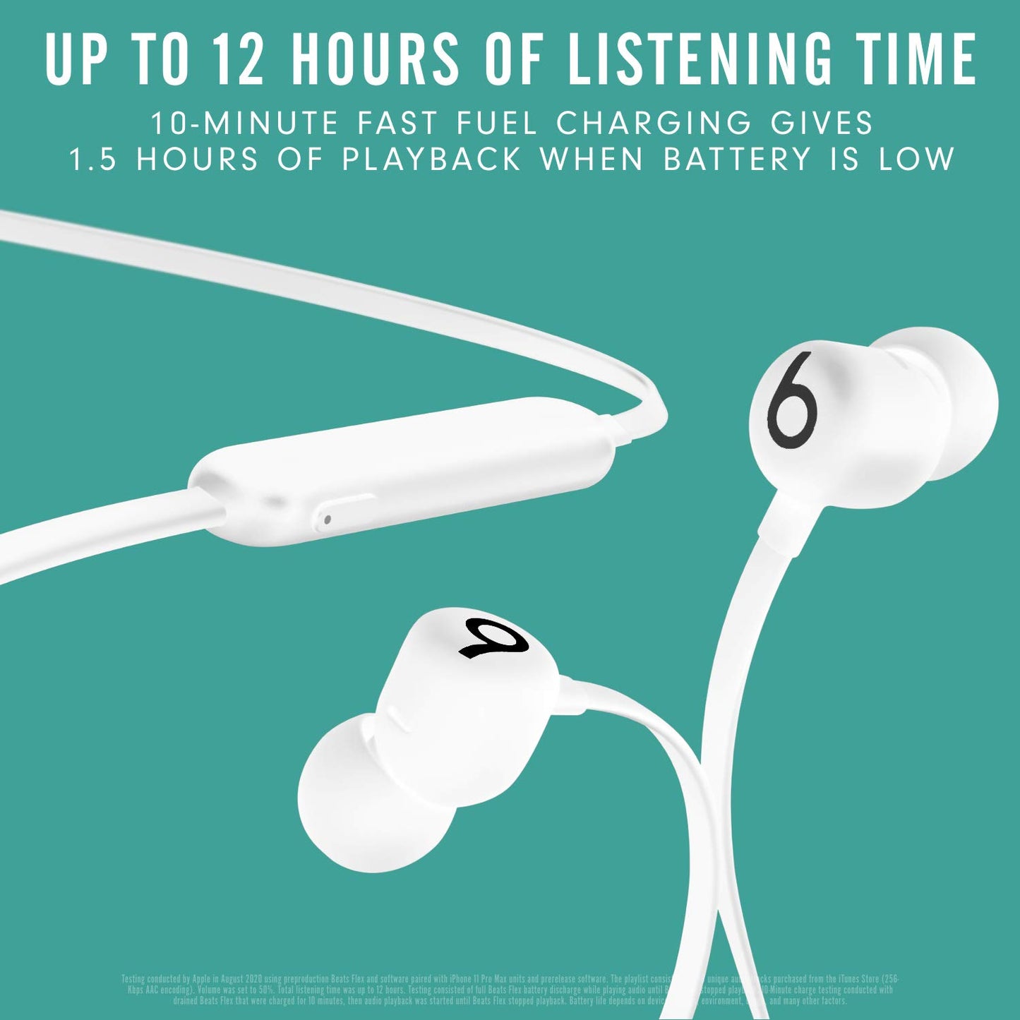Beats Flex Wireless Earbuds - Apple W1 Headphone Chip, Magnetic Earphones, Class 1 Bluetooth, 12 Hours of Listening Time, Built-in Microphone - Black