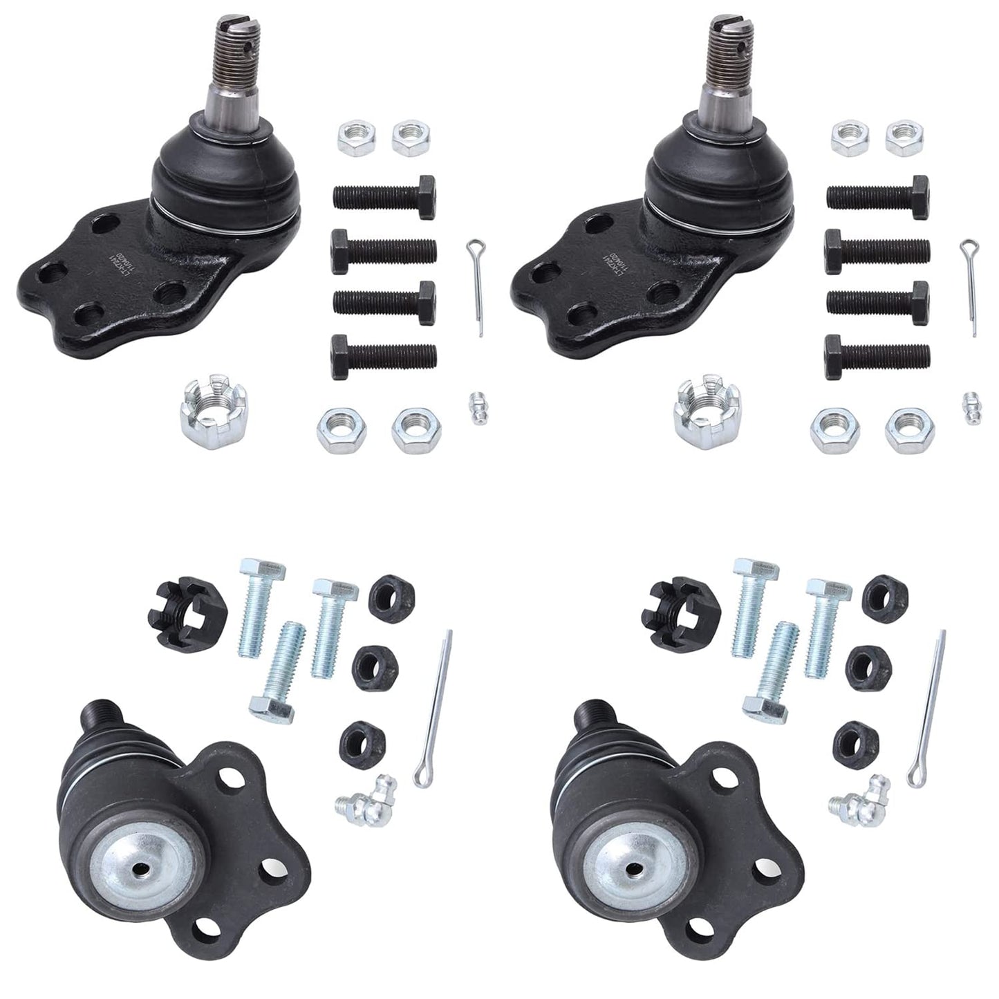 Detroit Axle - 4WD Front 4pc Ball Joints for Ford F-250 F-350 F-450 F-550 Excursion, 4 Upper & Lower Ball Joints Replacement