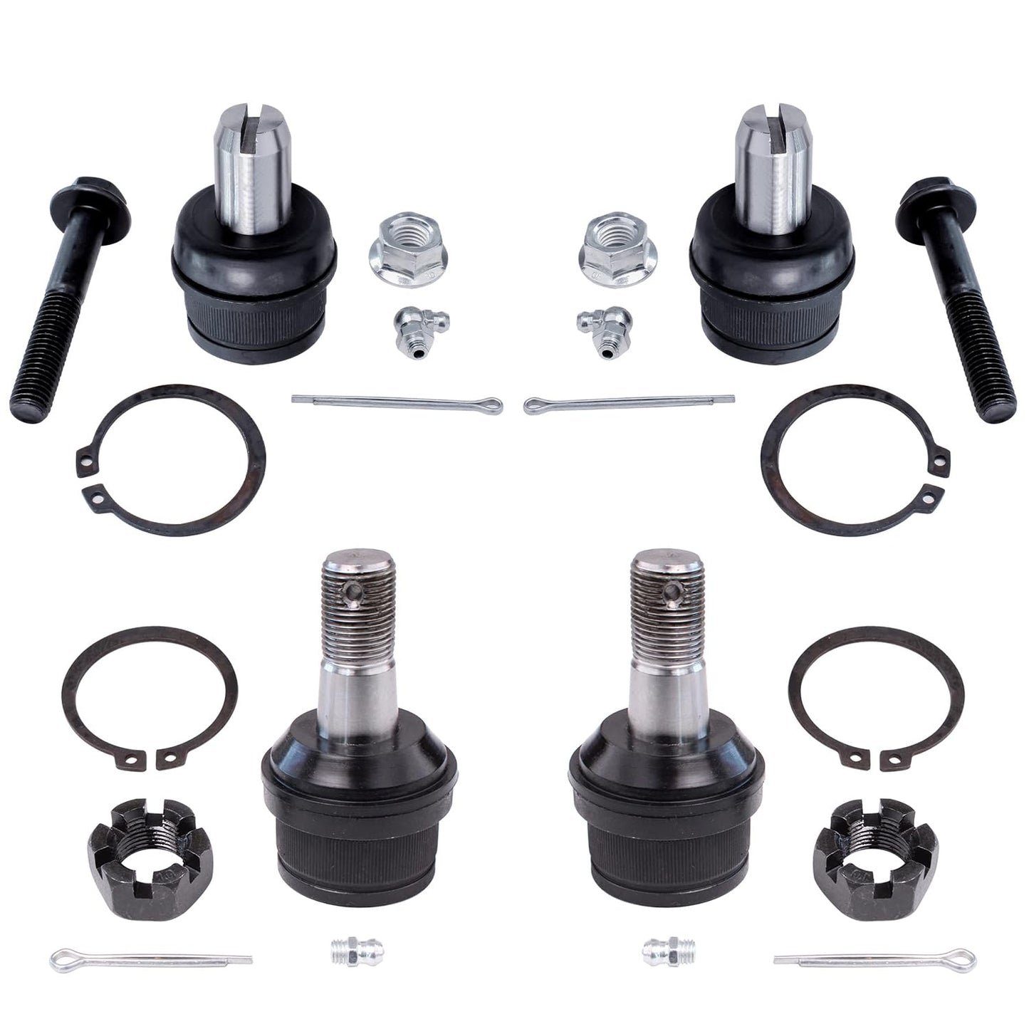 Detroit Axle - 4WD Front 4pc Ball Joints for Ford F-250 F-350 F-450 F-550 Excursion, 4 Upper & Lower Ball Joints Replacement