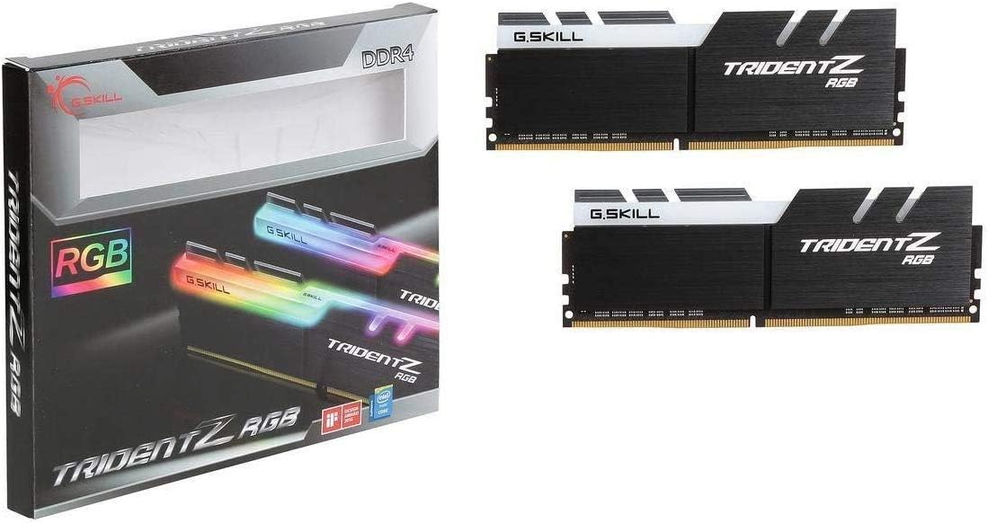 G.SKILL Trident Z RGB Series DDR4 RAM (XMP) 16GB (2x8GB) 3000MT/s CL16-18-18-38 1.35V Intel AMD Desktop Computer Memory U-DIMM (F4-3000C16D-16GTZR)