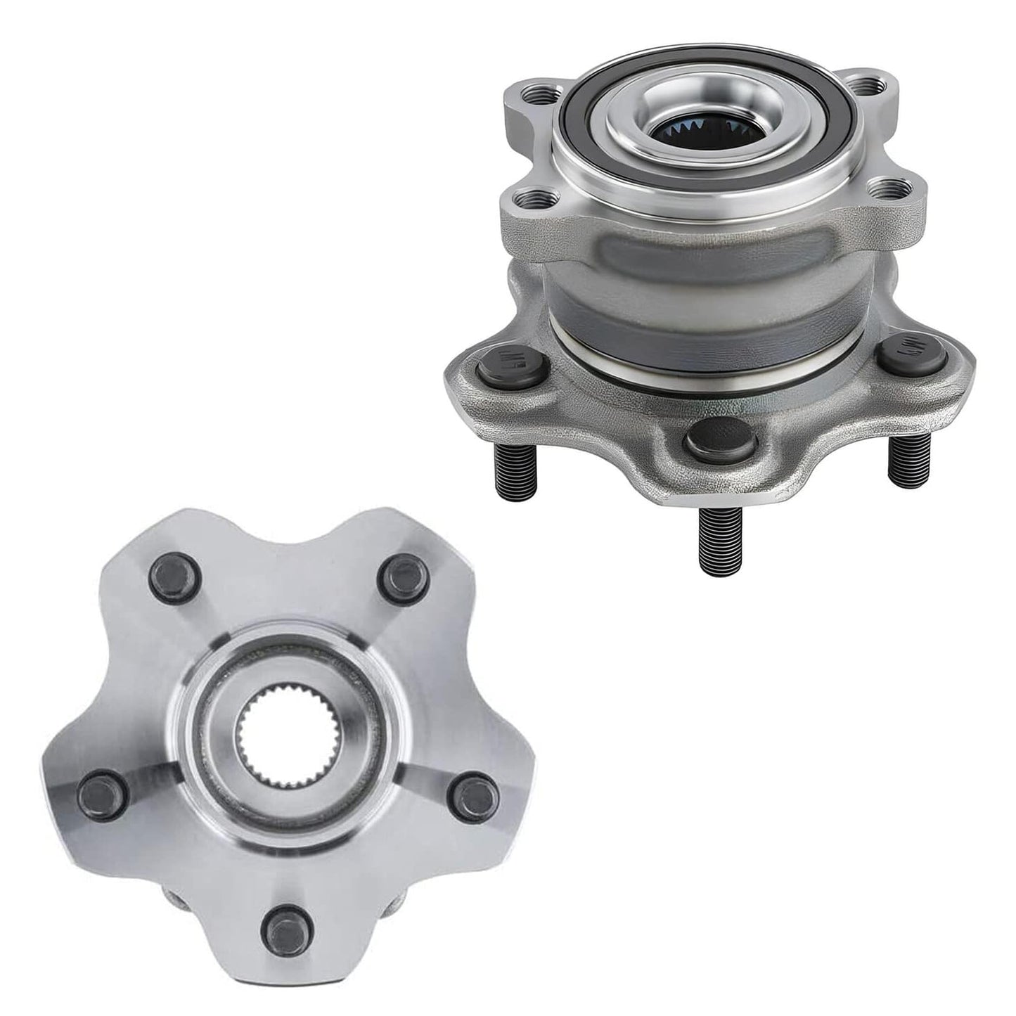 Detroit Axle - Pair 2WD Front Wheel Bearing Hub Assembly for 99-06 Chevy Silverado Sierra 1500, 00-06 Suburban 1500 Tahoe Yukon GMC Yukon XL 1500, 02-06 Cadillac Escalade 6 Lugs [with ABS]