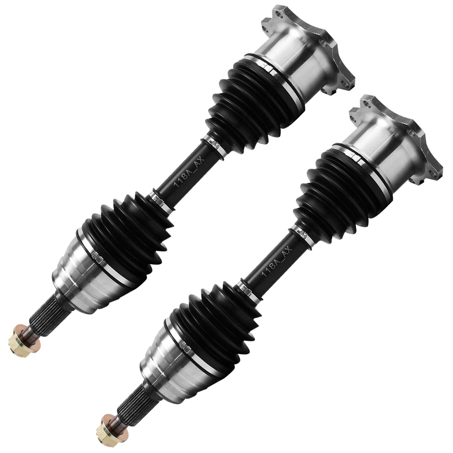 Detroit Axle - 4WD 2 Front CV Axle Shafts for 2007-2020 Chevy Silverado 1500 GMC Sierra Suburban Yukon XL 1500 Tahoe Avalanche Escalade ESV EXT 6 Lugs CV Axle Shafts Assembly Pair Replacement