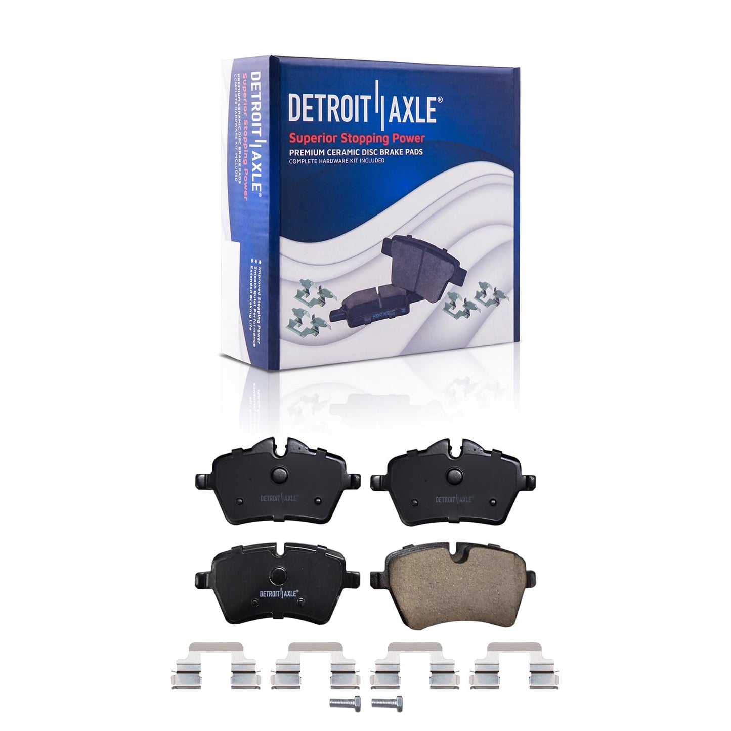 Detroit Axle - Brake Kit for Toyota 2006-2018 RAV4, 2010-2012 Lexus HS250h | Disc Brake Rotors Ceramic Brake Pads 2011 Front and Rear Replacement 10.83" inch Front 11.06" inch Rear Rotors