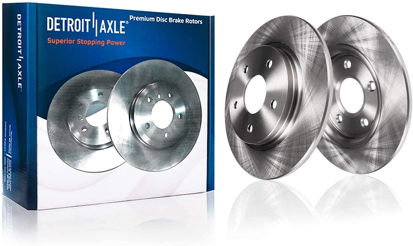 Detroit Axle - Front Brakes Kit for Chevrolet Equinox Impala Malibu Buick Regal LaCrosse Allure GMC Terrain Saab 9-5 Disc Brake Rotors Ceramic Brakes Pads : 12.64'' inch Rotor