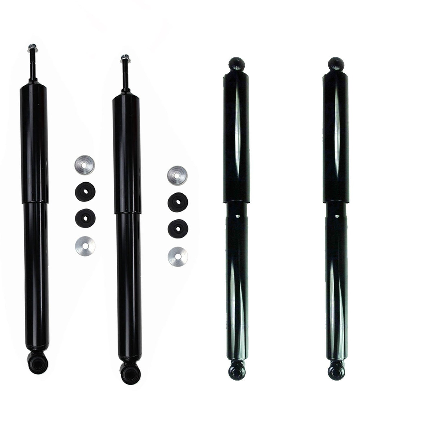 Detroit Axle - Rear Shock Absorbers for 2007-2024 Chevrolet Silverado 1500 | GMC Sierra 1500, 2pc Rear Shock Absorbers Assembly Pair Replacement