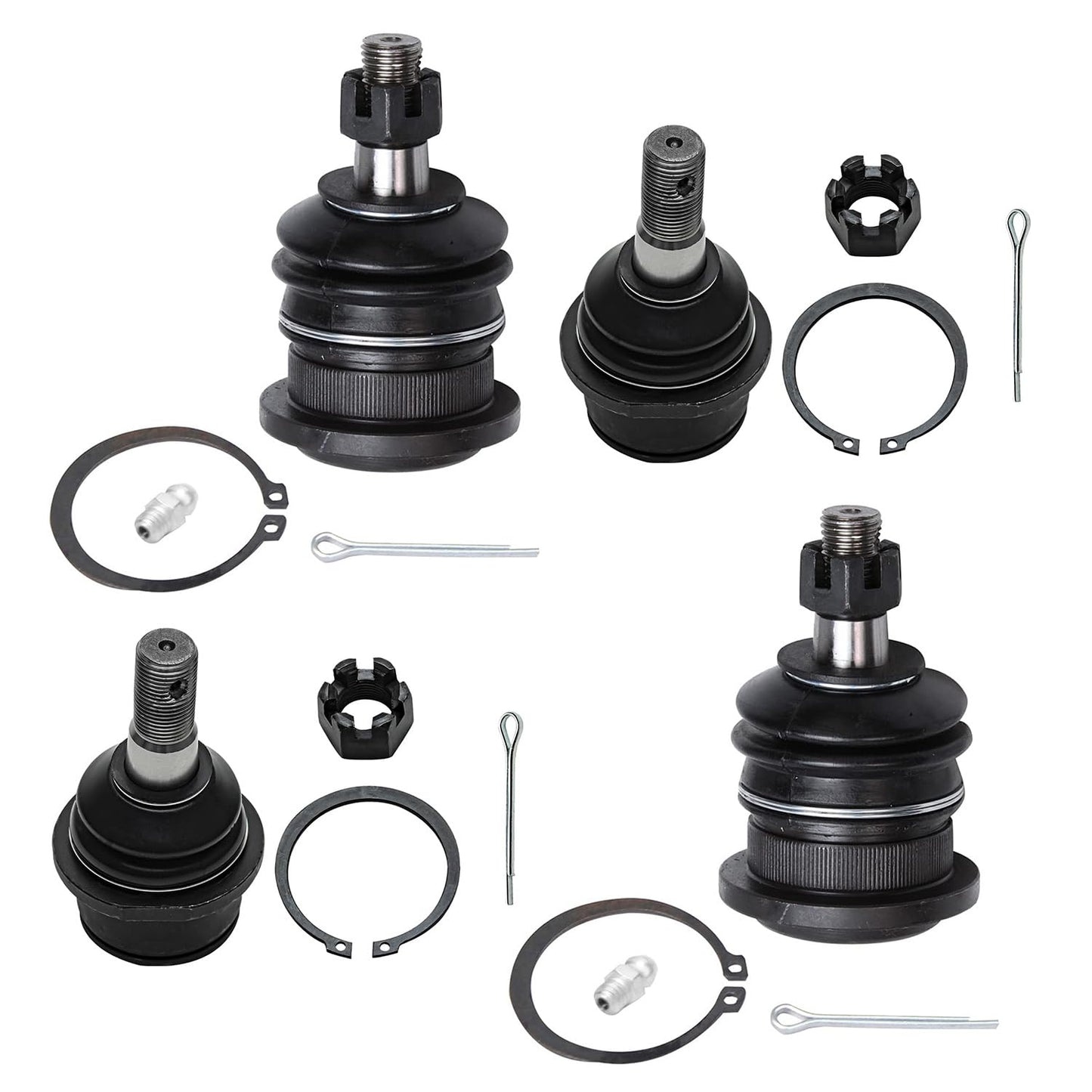 Detroit Axle - 4WD Front 4pc Ball Joints for Ford F-250 F-350 F-450 F-550 Excursion, 4 Upper & Lower Ball Joints Replacement