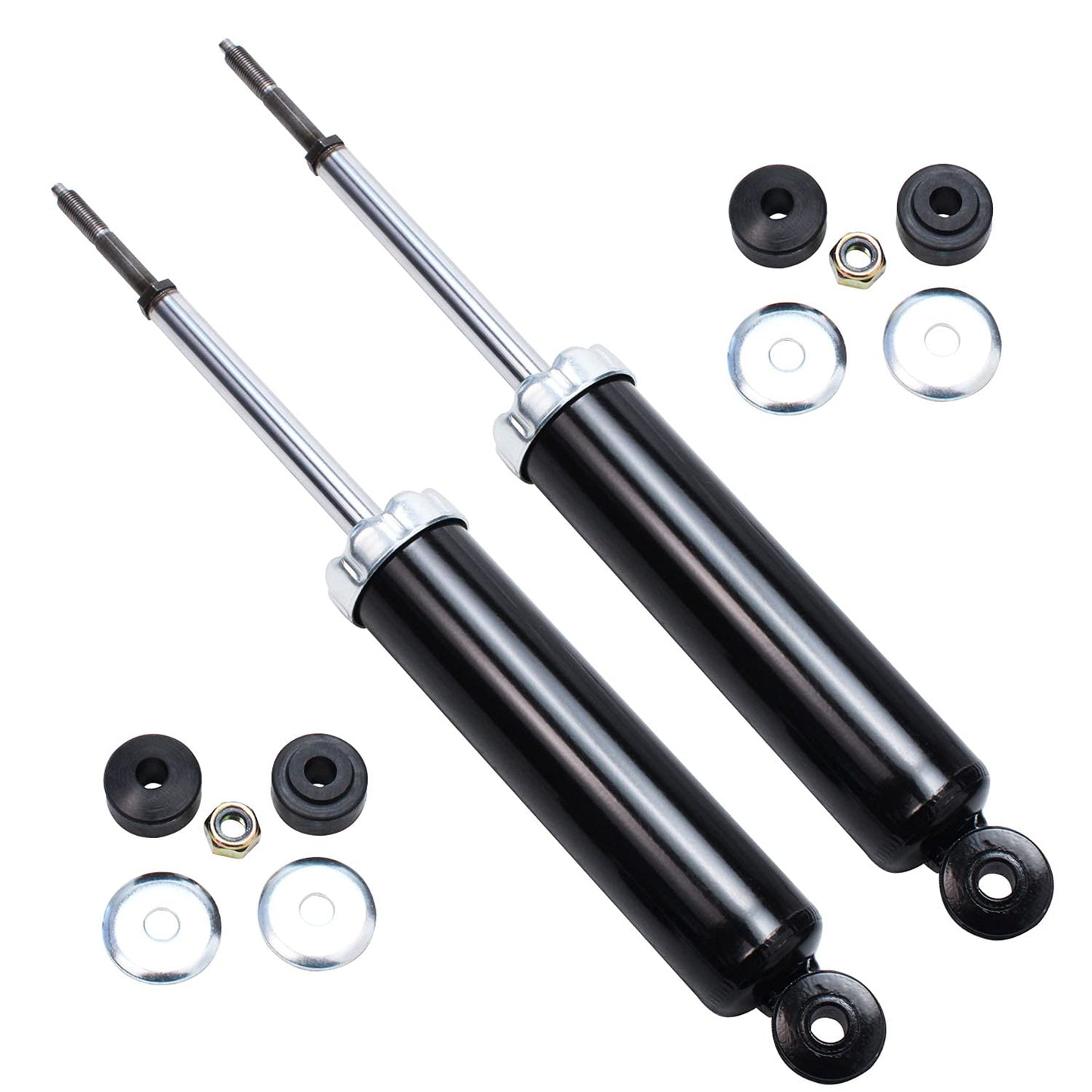 Detroit Axle - Rear Shock Absorbers for 2007-2024 Chevrolet Silverado 1500 | GMC Sierra 1500, 2pc Rear Shock Absorbers Assembly Pair Replacement