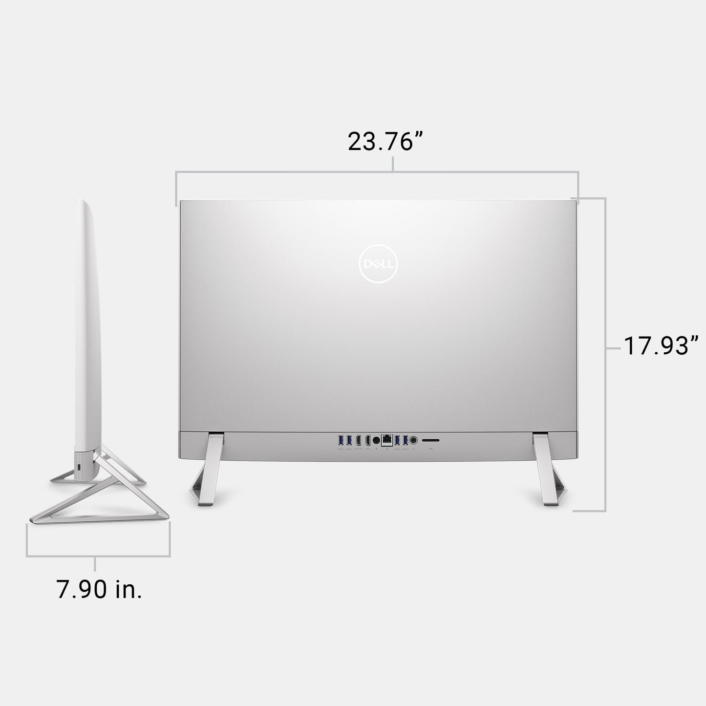 Dell 27 All-in-One Desktop ec27250-27-inch FHD (1920 x 1080) Display, Intel Core 5 Processor 120U, Intel Graphics, 16GB DDR5 RAM, 512GB SSD, Windows 11 Home, Onsite Service - White
