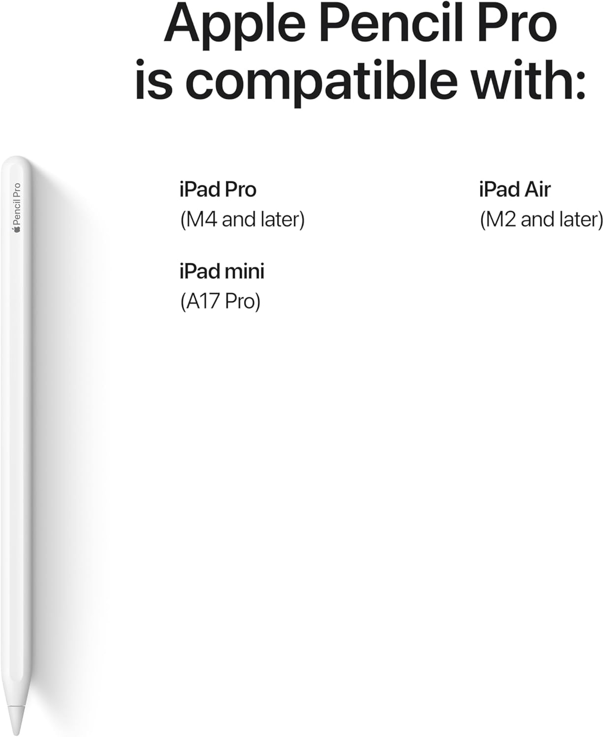 Apple Pencil Pro: Latest Model - Device Compatibility Check Required - Pixel-Perfect Precision, Tilt and Pressure Sensitivity, Perfect for Note-Taking, Drawing, and Art. Charges and Pairs Magnetically