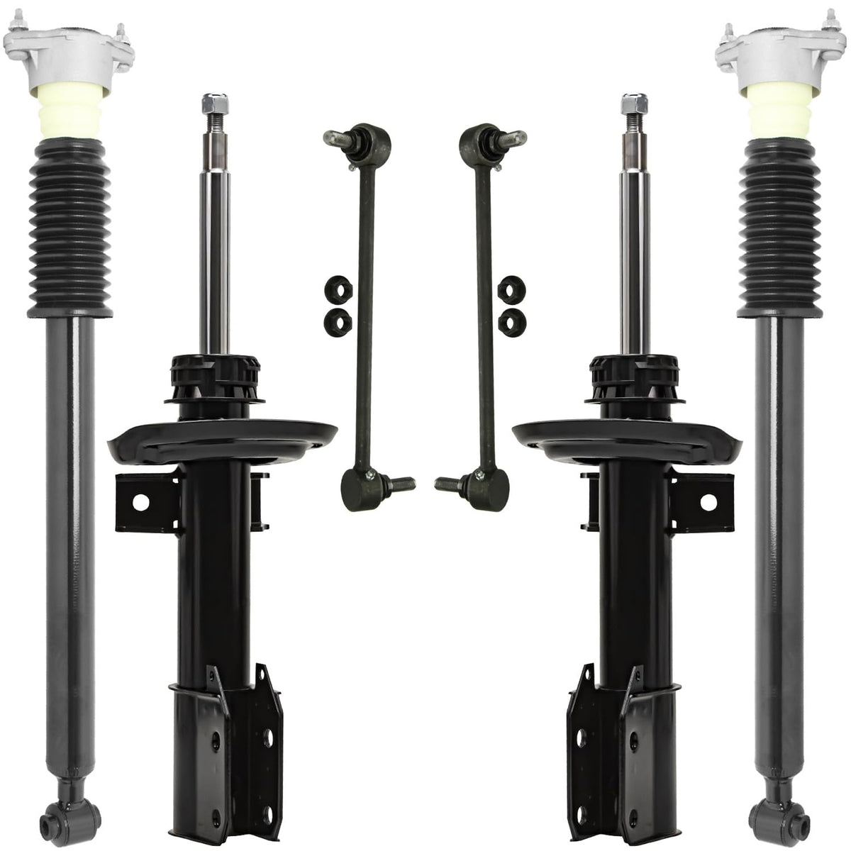 Detroit Axle - Rear Shock Absorbers for 2007-2024 Chevrolet Silverado 1500 | GMC Sierra 1500, 2pc Rear Shock Absorbers Assembly Pair Replacement