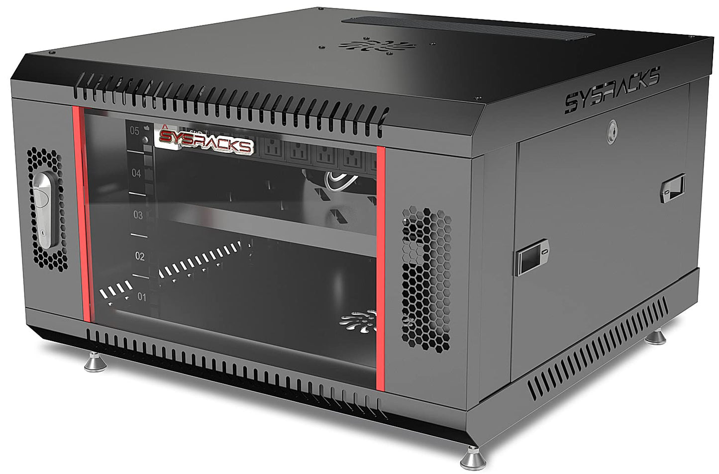 15U Wall Mount Server Rack Cabinet – 19" Network Rack Enclosure, 24" Deep Data Rack Cabinet with Fan, PDU & 2 Shelves for IT Equipment, Switches and Patch Panel