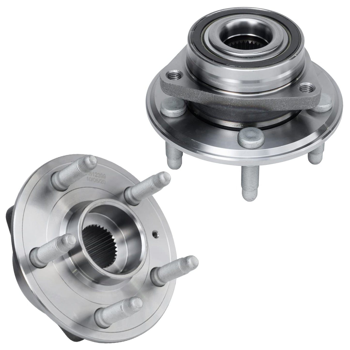 Detroit Axle - 2pc Front Wheel Bearing Hubs for 00-13 Chevy Impala Monte Carlo, 97-08 Pontiac Grand Prix, 06-11 DTS, 05-09 Buick Lacrosse, 06-11 Lucerne, 00-05 Lesabre, Pair Wheel Bearings and Hubs
