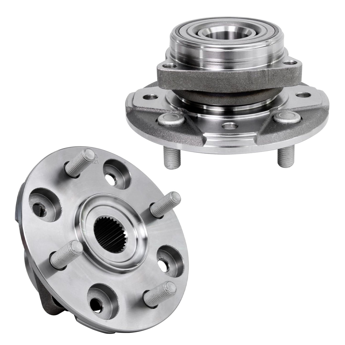 Detroit Axle - Pair 2WD Front Wheel Bearing Hub Assembly for 99-06 Chevy Silverado Sierra 1500, 00-06 Suburban 1500 Tahoe Yukon GMC Yukon XL 1500, 02-06 Cadillac Escalade 6 Lugs [with ABS]