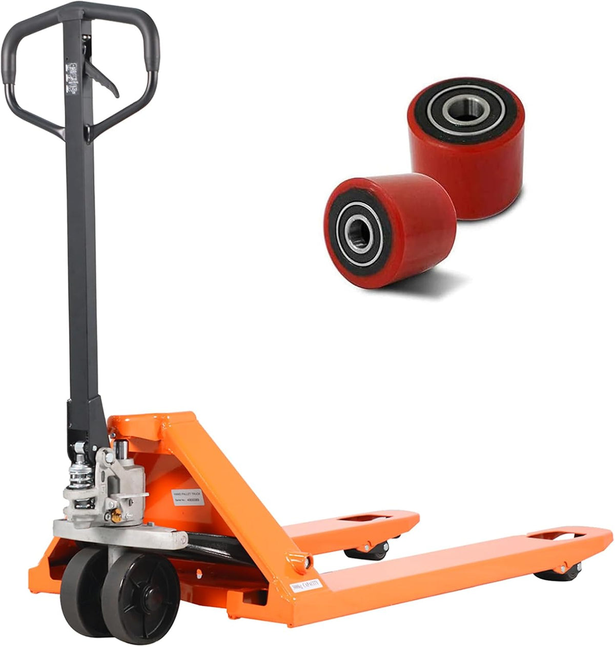 Pallet Jack, 6600 Lb. Capacity 27 x 48 Forks Mannual Pallet Truck, Hand Trucks with Replacement Load Wheels