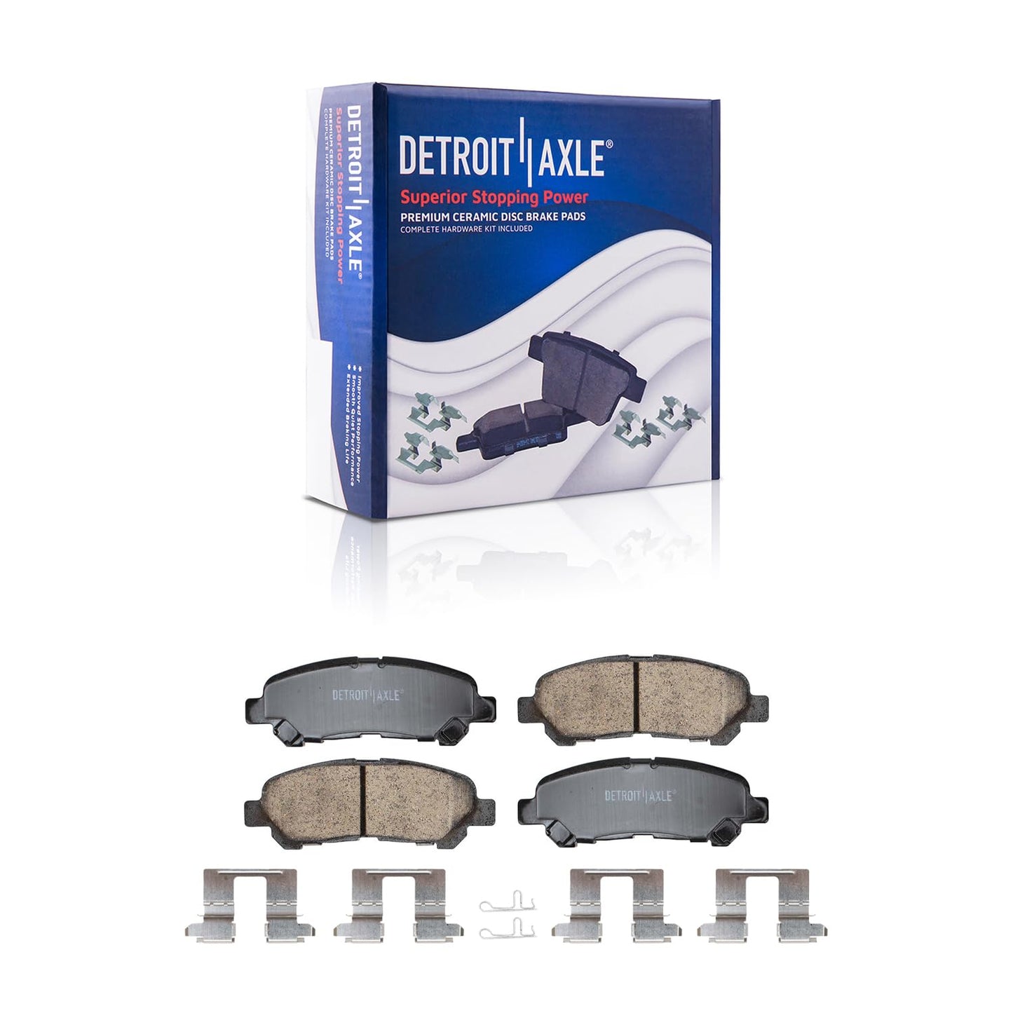 Detroit Axle - Brake Kit for 11-20 Toyota Sienna, 14-19 Highlander, 10-15 Lexus RX350 RX450h Disc Brake Rotors and Ceramic Brakes Pads Front and Rear Replacement : 12.91 in Front/12.17 in Rear Rotor
