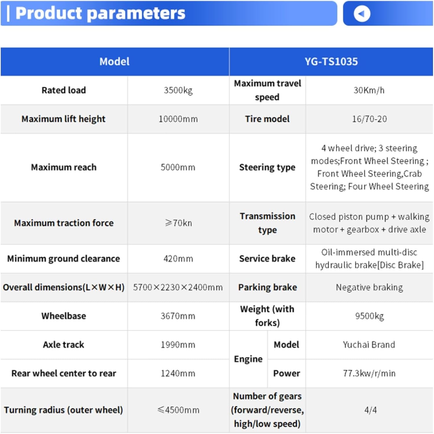 Construction Telehandler – Robust Extendable Arm Forklift for Concrete, Steel & Heavy Building Materials