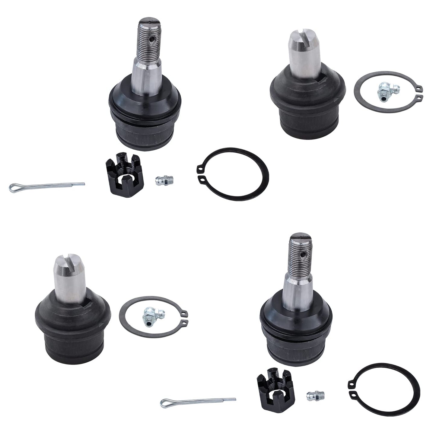 Detroit Axle - 4WD Front 4pc Ball Joints for Ford F-250 F-350 F-450 F-550 Excursion, 4 Upper & Lower Ball Joints Replacement