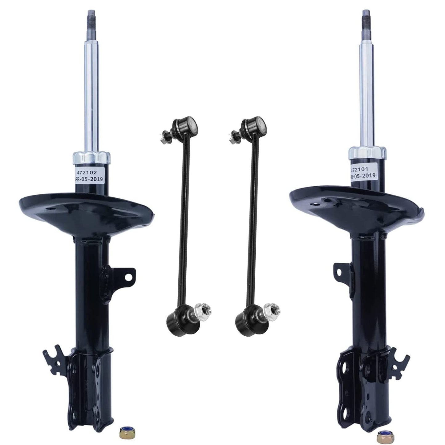 Detroit Axle - Rear Shock Absorbers for 2007-2024 Chevrolet Silverado 1500 | GMC Sierra 1500, 2pc Rear Shock Absorbers Assembly Pair Replacement