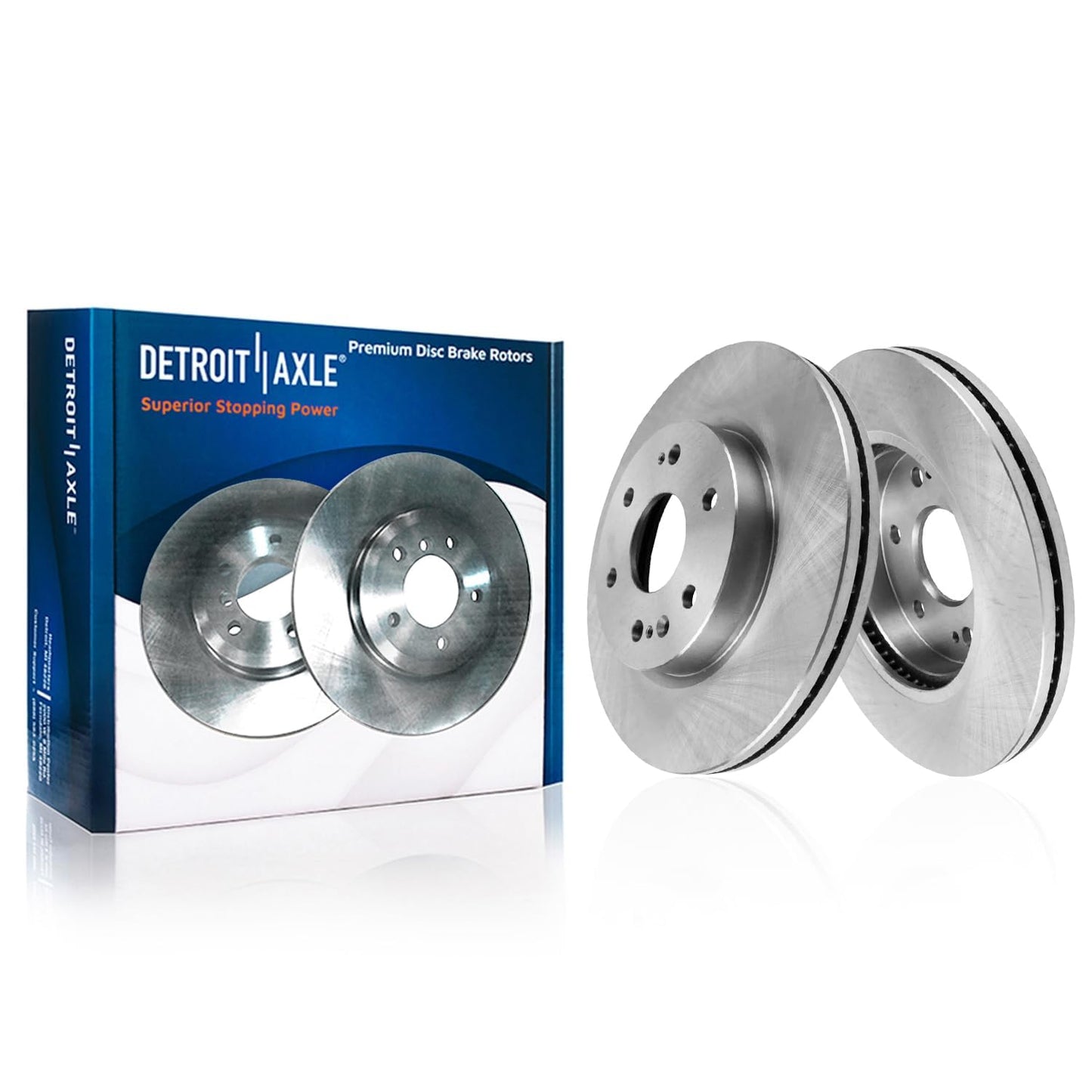 Detroit Axle - Brake Kit for Toyota 2006-2018 RAV4, 2010-2012 Lexus HS250h | Disc Brake Rotors Ceramic Brake Pads 2011 Front and Rear Replacement 10.83" inch Front 11.06" inch Rear Rotors