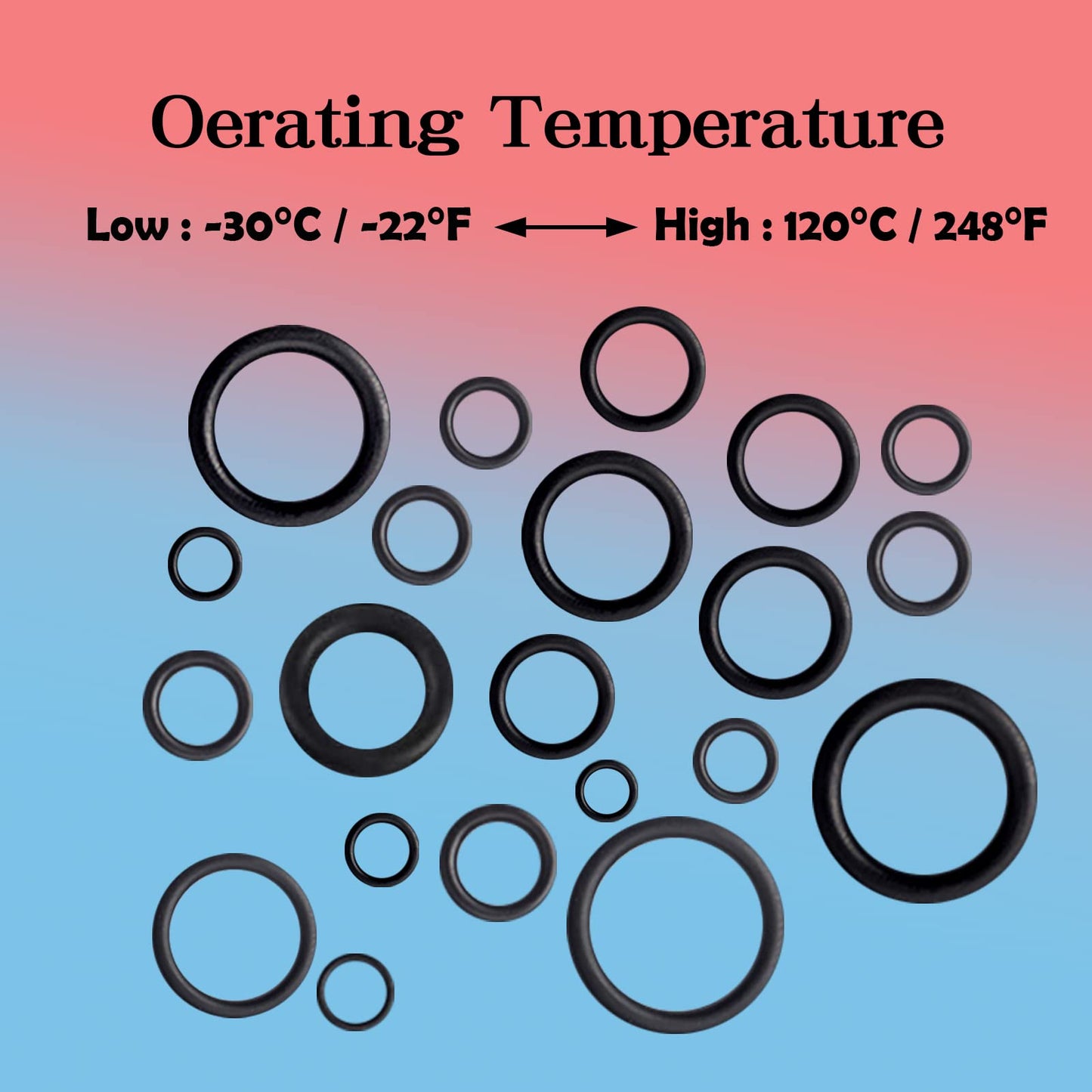 ZDBB 1010 Pcs Rubber O Rings Kit 22 Size Universal O-Ring Assortment Set for Automotive Faucet Pressure Washers Plumbing Sealing Repair,Air or Gas Connections,Resist Oil and Heat