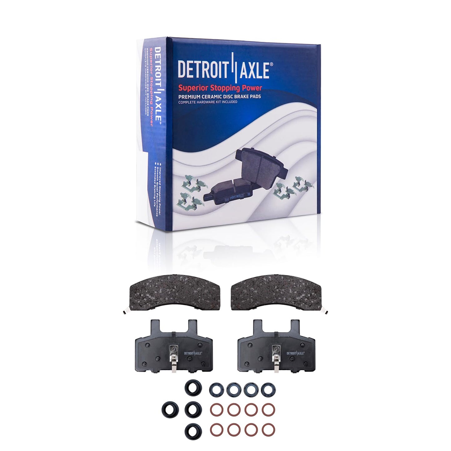 Detroit Axle - Front Brake Kit for Chevrolet GMC Silverado Suburban Sierra Savana Yukon XL 1500 Tahoe Cadillac Escalade Disc Brake Rotors Ceramic Brakes Pads Replacement : 12" inch Rotor