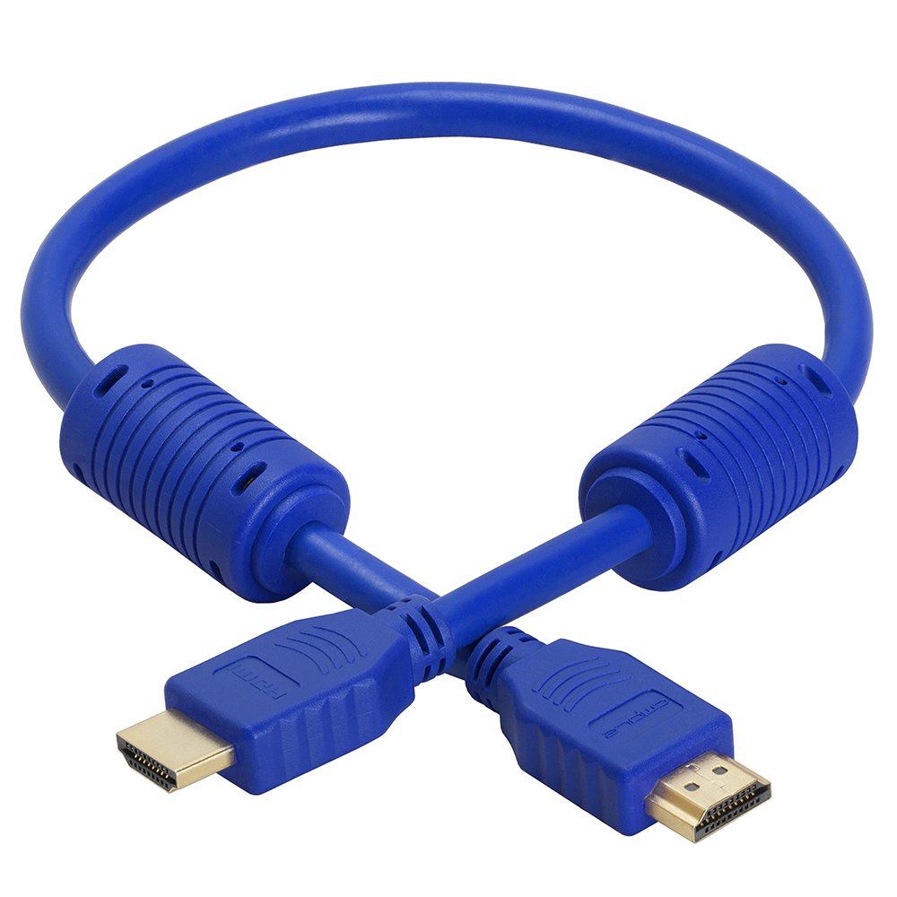 Cmple - HDMI Cable 10FT High Speed HDTV Ultra-HD (UHD) 3D, 4K @60Hz, 18Gbps 28AWG HDMI Cord Audio Return 10 Feet Purple