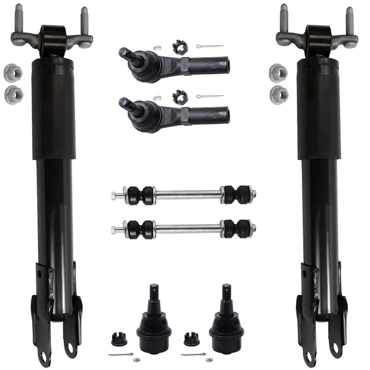 Detroit Axle - Rear Shock Absorbers for 2007-2024 Chevrolet Silverado 1500 | GMC Sierra 1500, 2pc Rear Shock Absorbers Assembly Pair Replacement