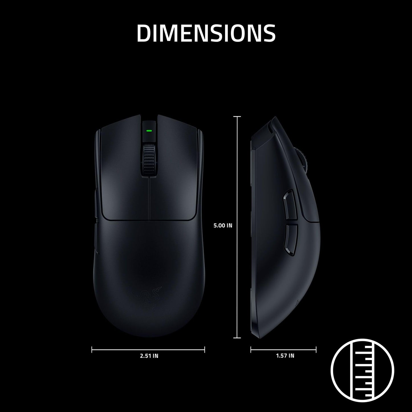 Razer Viper V3 Pro Wireless Esports Gaming Mouse: Symmetrical - 54g Lightweight - 8K Polling - 35K DPI Optical Sensor - Gen3 Optical Switches - 8 Programmable Buttons - 95 Hr Battery - Black