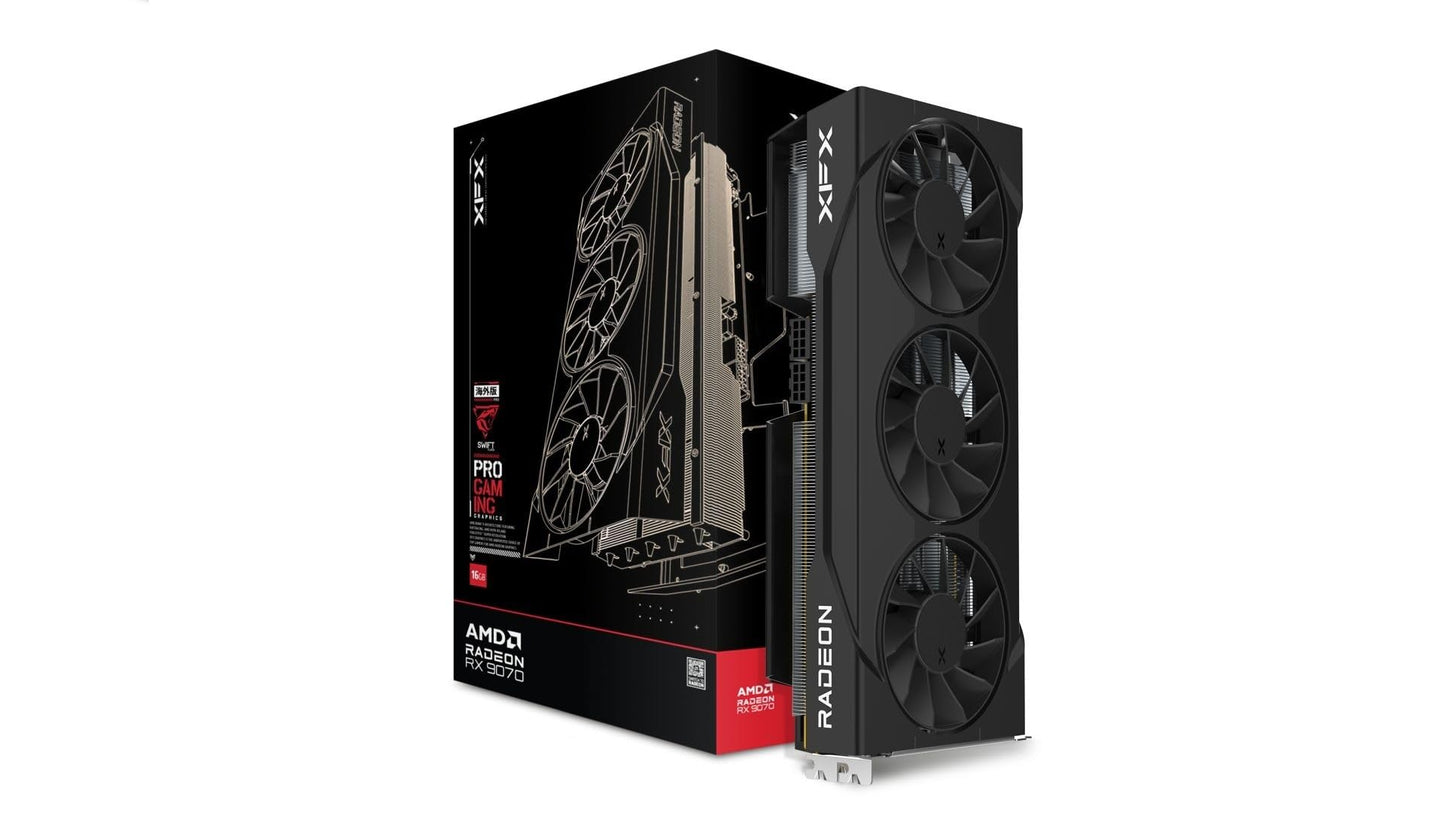 XFX Quicksilver AMD Radeon RX 9070XT Gaming Edition with 16GB GDDR6 HDMI 3xDP, RDNA 4 RX-97TQICKBA, Graphics Card, Compatible with Desktop PCs