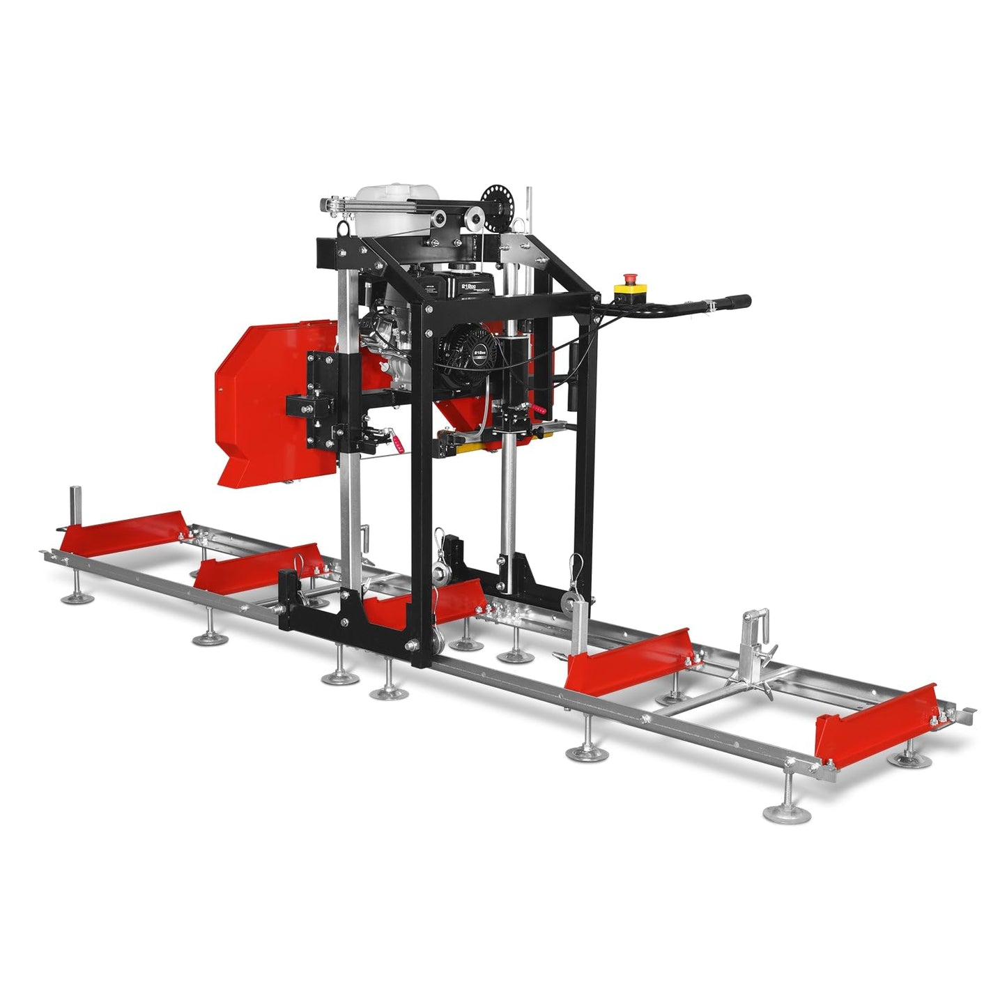 MechMaxx 32" Portable Sawmill, ZONSEN 459cc 15HP E-Start Gasoline Engine, 26.5" Board Width, 13' Track Length, Model SM-32
