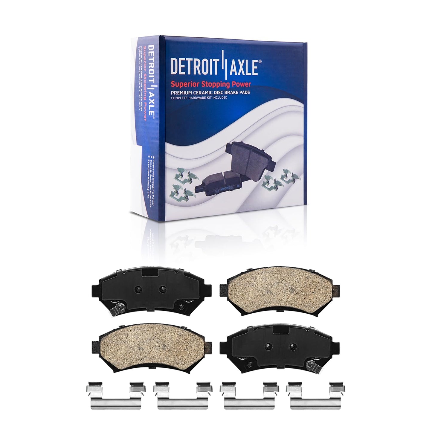 Detroit Axle - Brake Kit for 2013-2016 Kia Optima 2011-2015 Hyundai Sonata, Disc Brake Rotors Ceramic Brakes Pads Front and Rear 2014 Replacement