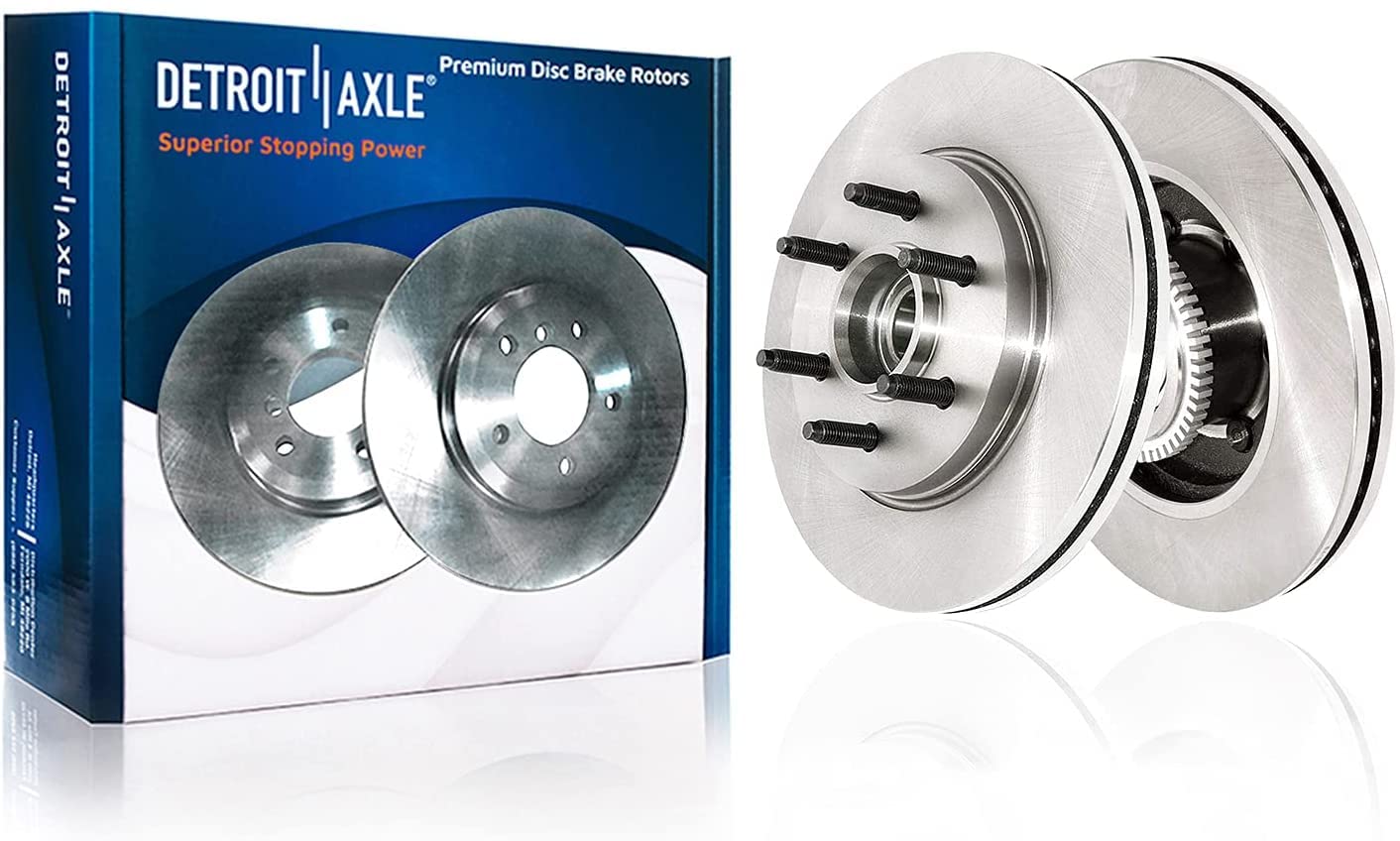 Detroit Axle - Front Brake Kit for Chevy GMC Silverado Sierra Suburban Savana Express Yukon XL 1500 Tahoe Avalanche Escalade ESV EXT XTS Brake Rotors Ceramic Brakes Pads : 12.99" inch Rotor