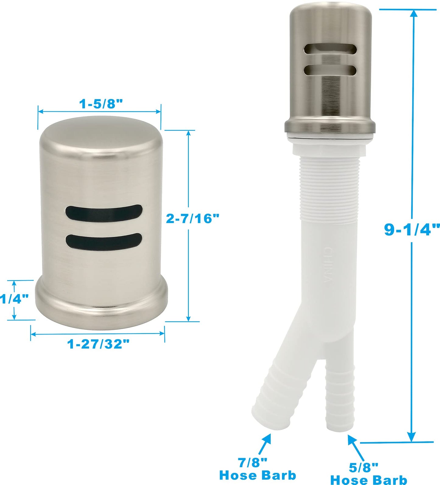 Dishwasher Air Gap Cover Black only, Skirted, Replacement Black air gap dishwasher,Solid Brass,Matte Black Finish