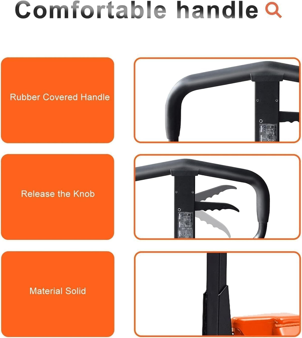 Tory Carrier Hand Pallet Jack 6600lbs Capacity, Pallet Truck 48" Length x 27" Width Fork, Orange-2PCS
