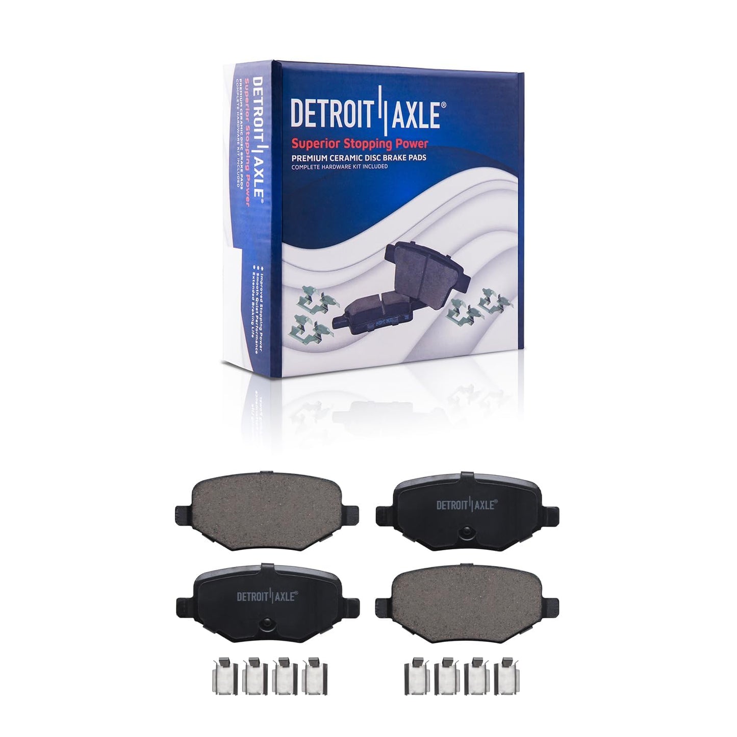Detroit Axle - Front Brake Kit for Chevy GMC Silverado Sierra Suburban Express Savana 1500 Tahoe Yukon XL Escalade ESV EXT XTS Drilled & Slotted Brake Rotors Ceramic Brakes Pads : 12.99'' inch Rotor