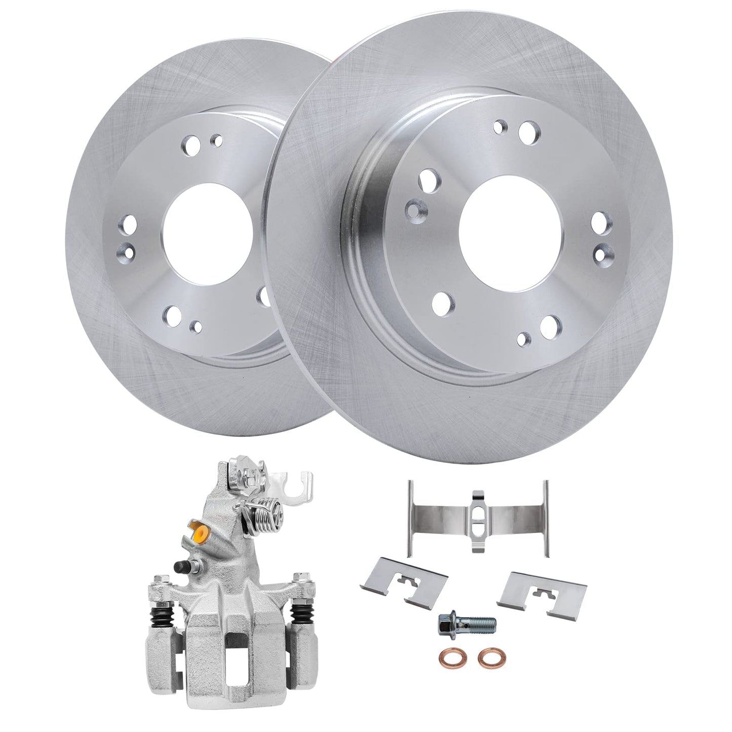 Detroit Axle - Front Brake Kit for 06-11 Honda Civic 2006 2007 2008 2009 2010 2011 Disc Brake Rotors Ceramic Brakes Pads Replacement Brake Kit