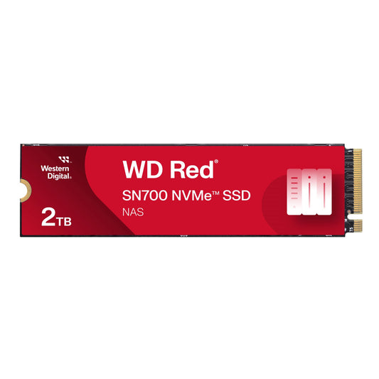 Western Digital 2TB WD Red SN700 NVMe Internal Solid State Drive SSD for NAS Devices - Gen3 PCIe, M.2 2280, Up to 3,400 MB/s - WDS200T1R0C