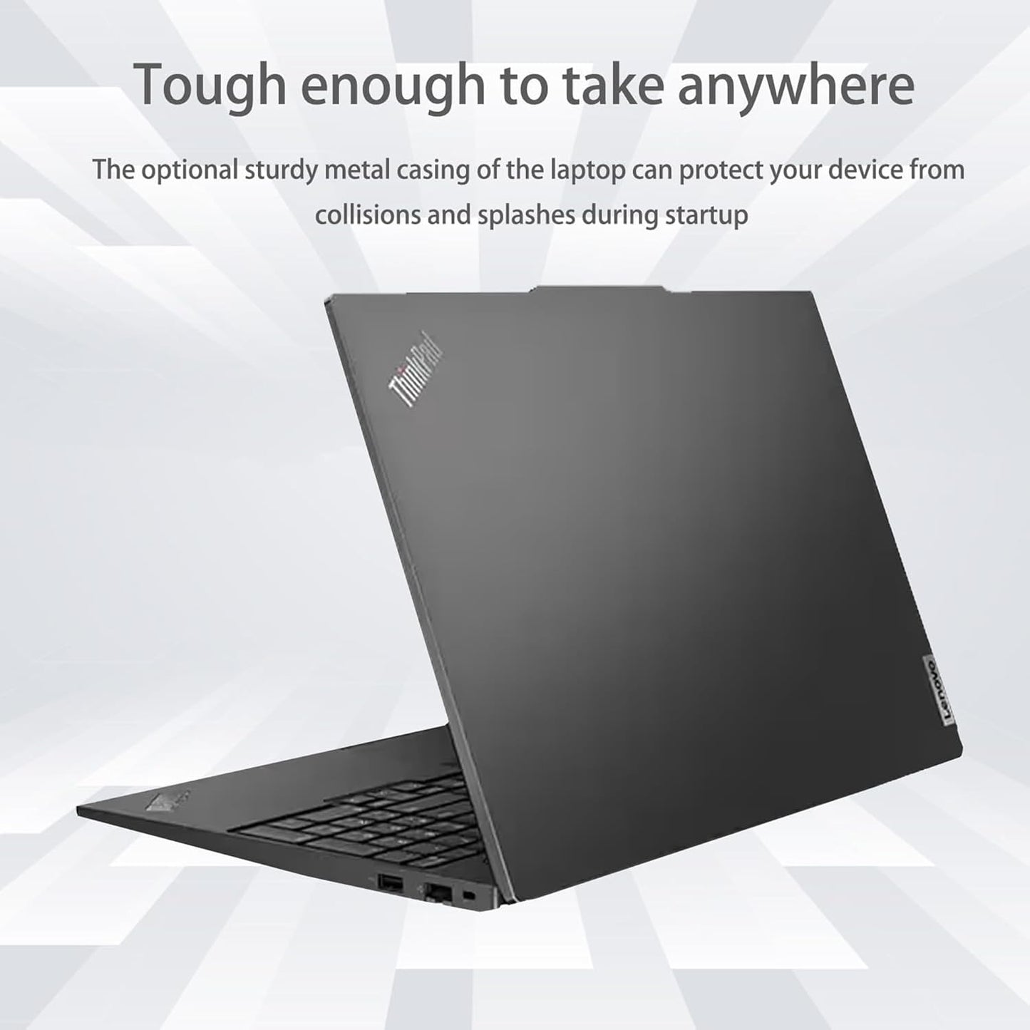 Lenovo ThinkPad E16 Business Laptop, 16" FHD+ Touch Display, AMD Ryzen 7 7735U, 16GB RAM, 512GB SSD, Fingerprint, Backlit Keyboard, Webcam, HDMI, Wi-Fi 6, Windows 11 Pro, Black
