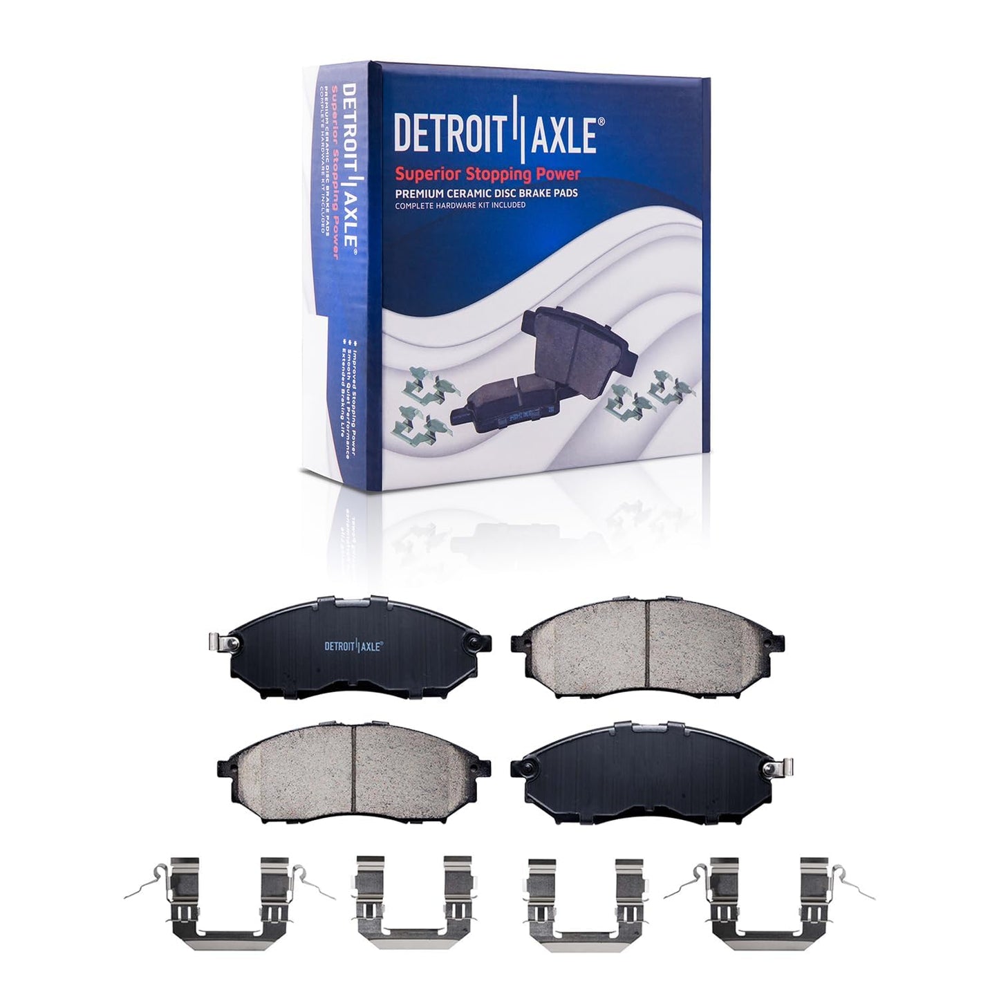 Detroit Axle - Brake Kit for 12-17 Toyota Camry 13-18 Avalon Lexus ES350 ES300h Drilled & Slotted Disc Brake Rotors 2014 2015 2016 2017 Ceramic Brakes Pads Front & Rear Replacement