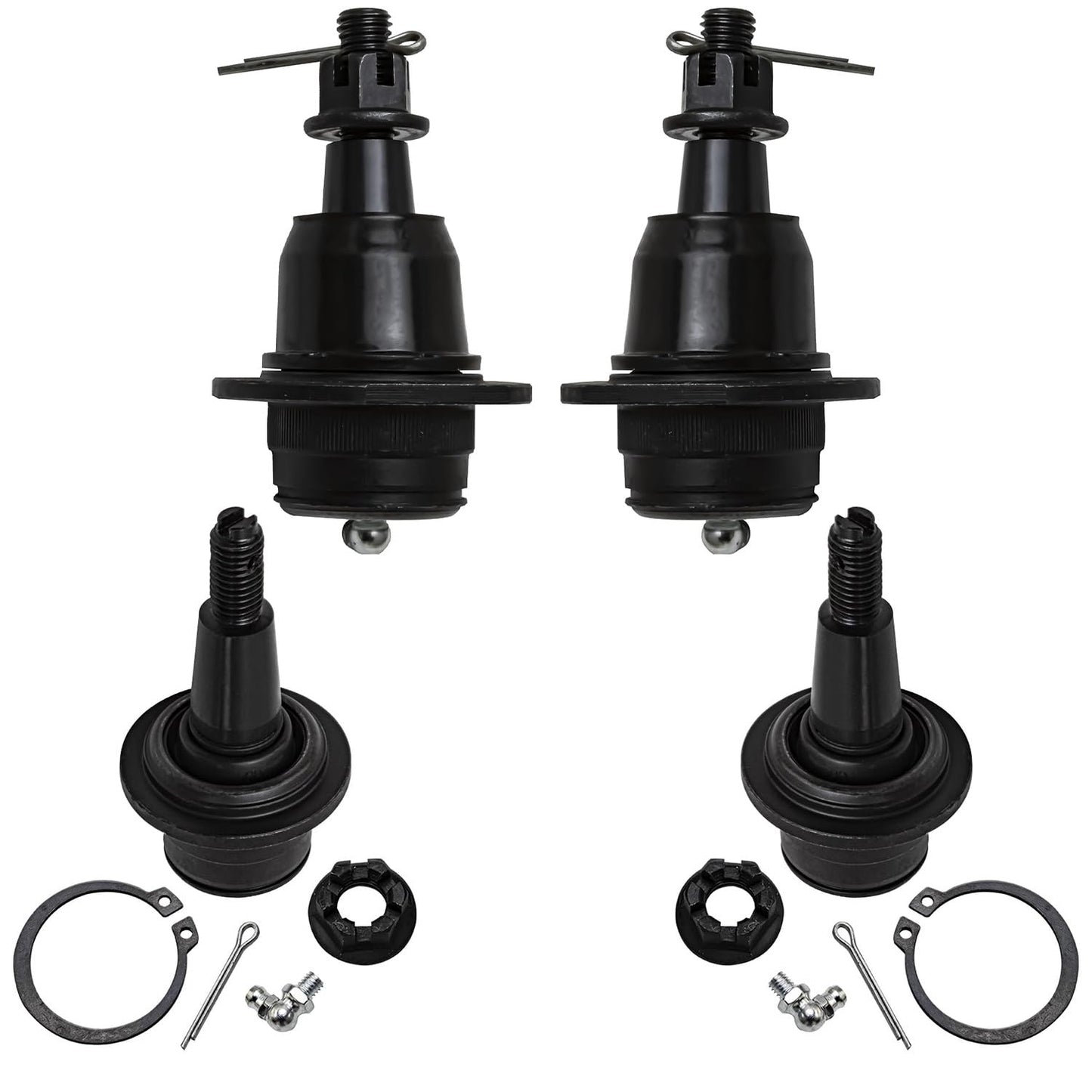 Detroit Axle - 4WD Front 4pc Ball Joints for Ford F-250 F-350 F-450 F-550 Excursion, 4 Upper & Lower Ball Joints Replacement