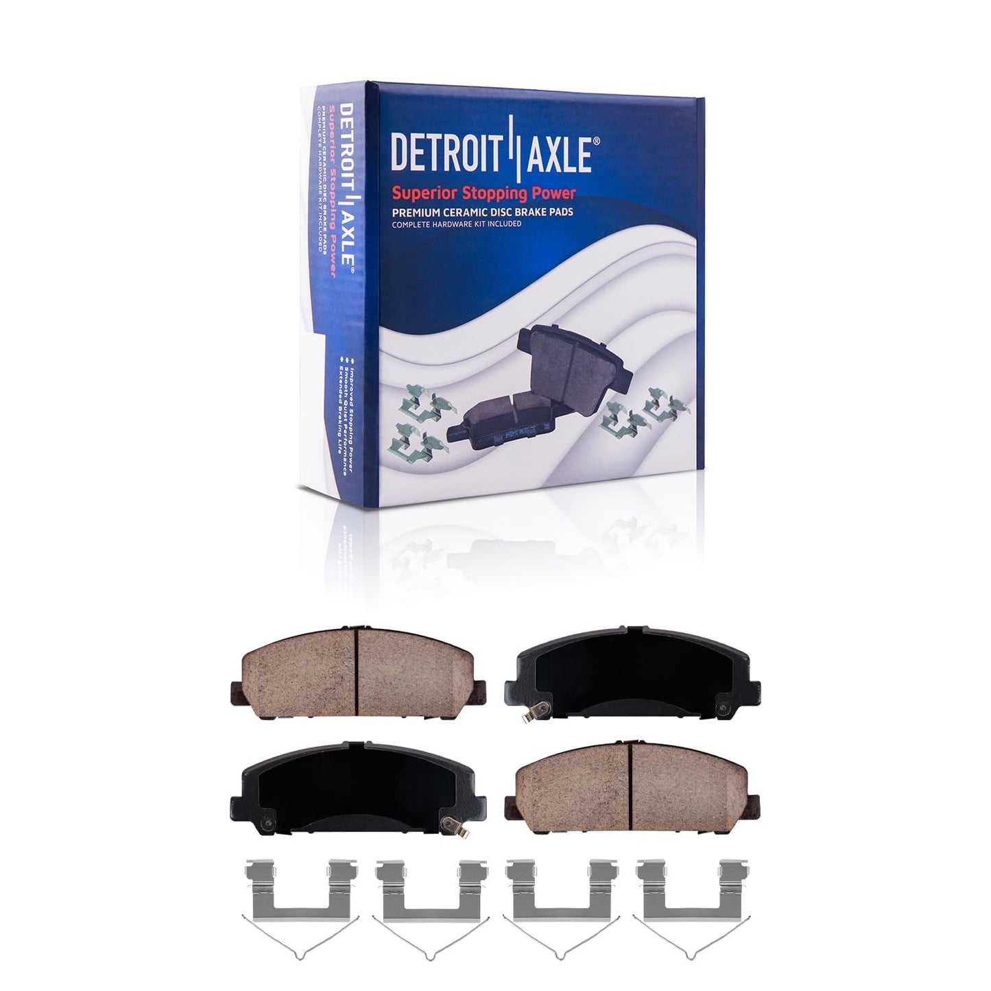 Detroit Axle - Brake Kit for 2011-2020 Jeep Grand Cherokee Dodge Durango Replacement Front & Rear Drilled & Slotted Disc Brake Rotors Ceramic Brakes Pads : 12.99" inch Rotor