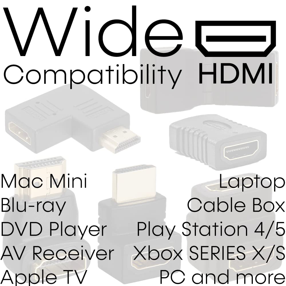 Cmple 10 Pack Micro HDMI Male to HDMI Female Adapter, Gold Plated, Compact Size