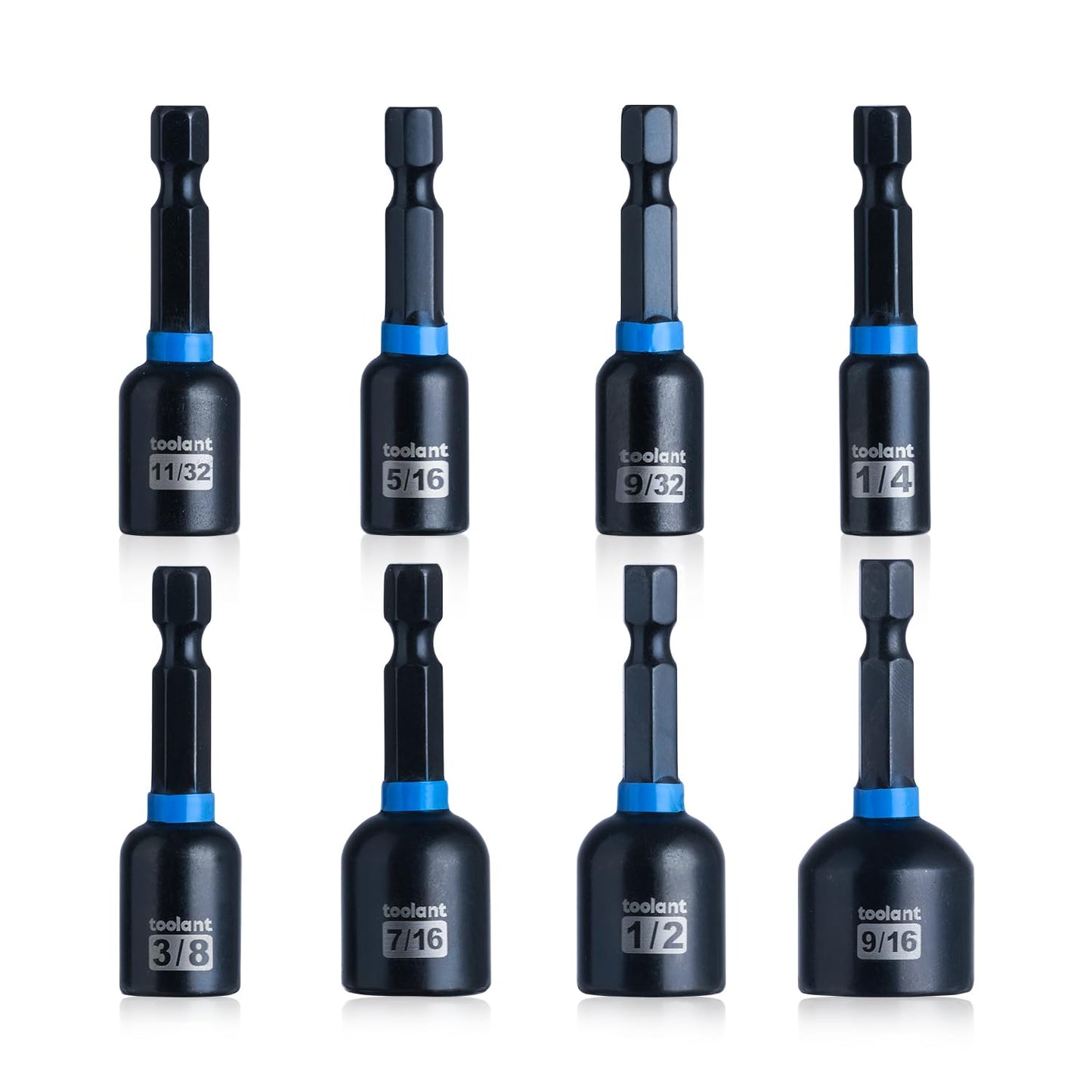 toolant Magnetic Nut Driver Set 34 Piece, Impact Driver Bit Set, Deep Nut Driver, Impact Socket Adapters, Wing Nut Driver, Tough Gift Case