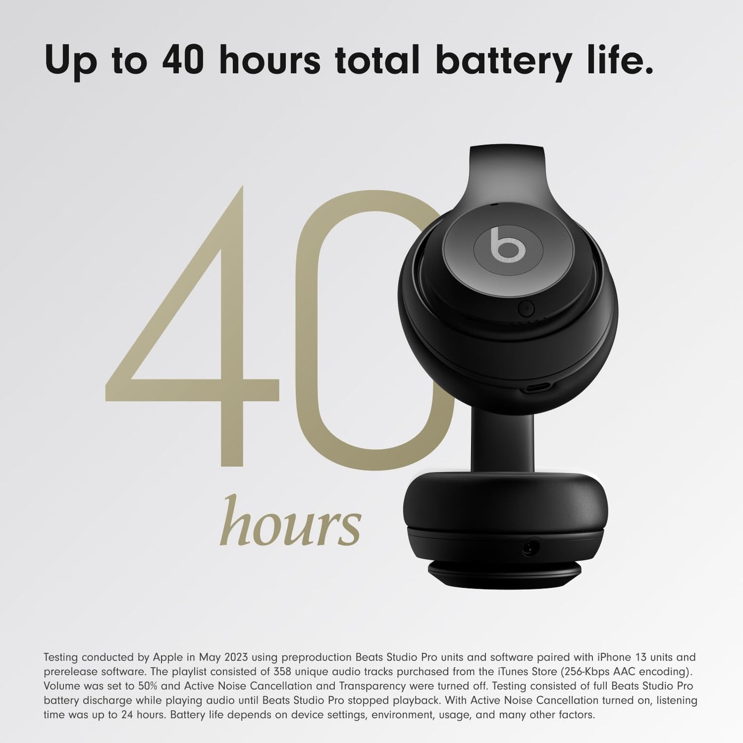 Beats Studio Pro Premium Wireless Over-Ear Headphones- Up to 40-Hour Battery Life, Active Noise Cancelling, Great for Travel & Commuting, USB-C Lossless Audio, Apple & Android Compatible - Navy