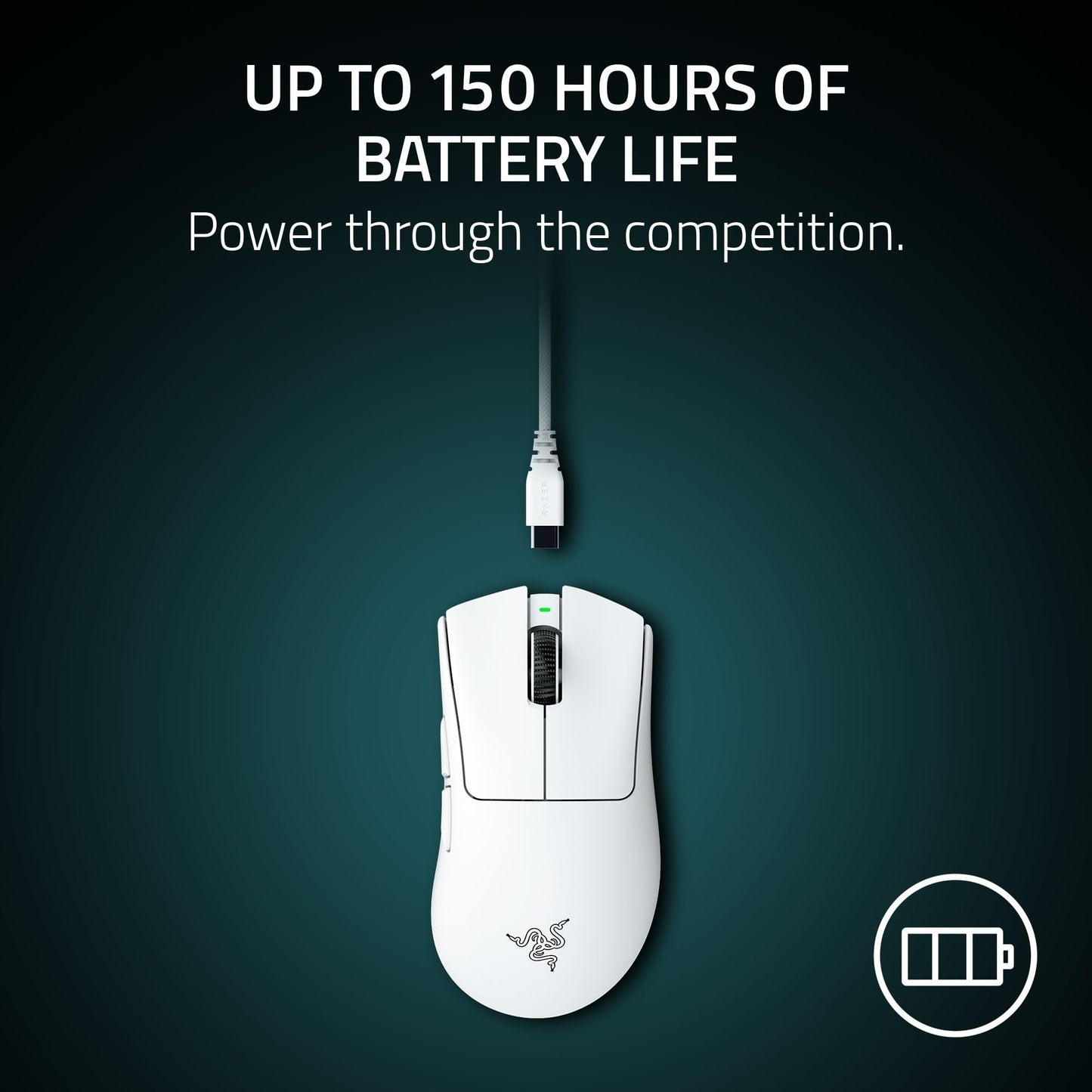 Razer DeathAdder V4 Pro Wireless Gaming Mouse: 56g Lightweight - HyperSpeed Wireless Gen-2 - Optical Scroll Wheel - Optical Switches Gen-4 - Focus Pro 45K Sensor Gen-2 - Up to 150 Hr Battery - Black