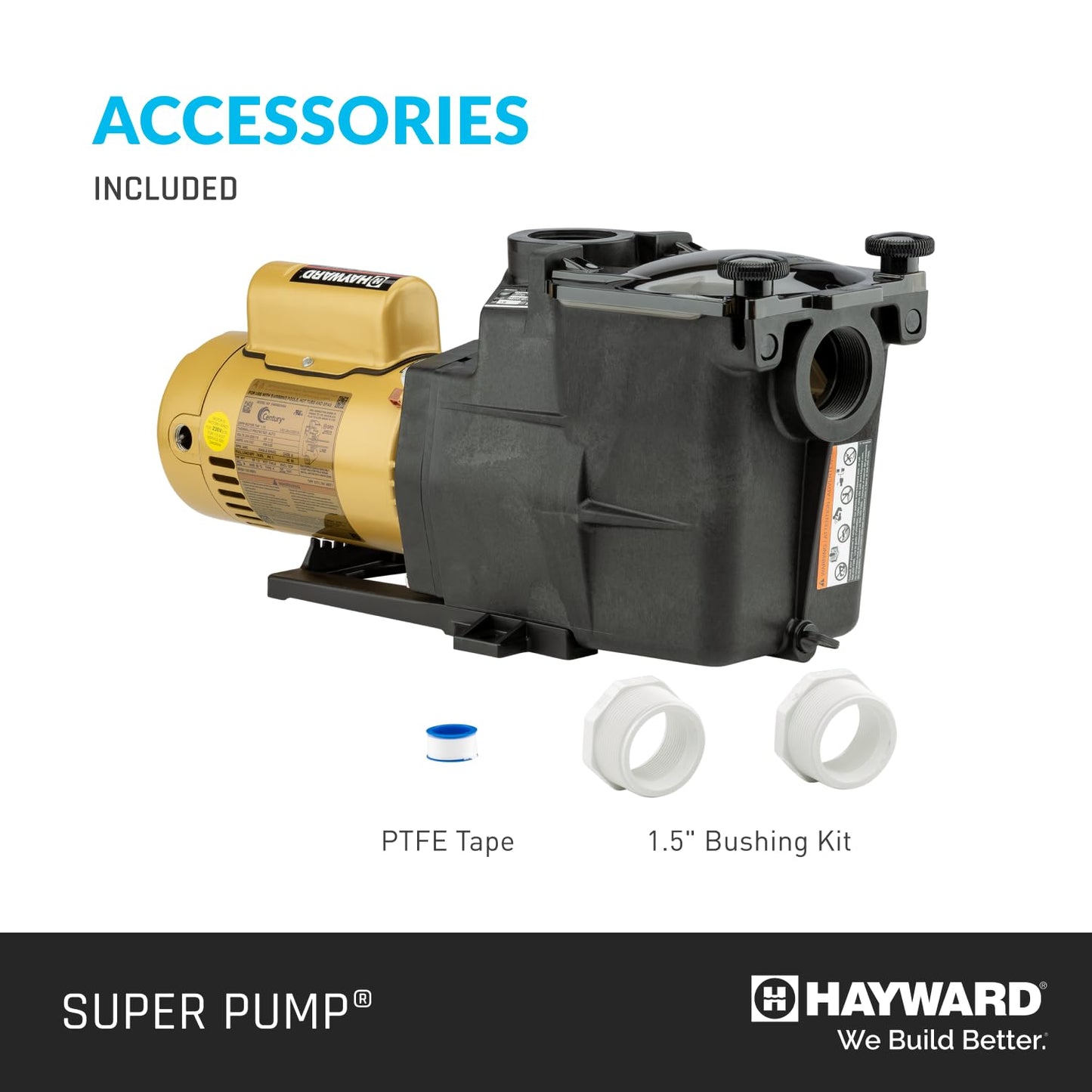 Hayward Pool Pump Inground Pools Super Pump 1 HP (W3SP2607X10 replacement for SP2607X10 pump for in-ground pools)