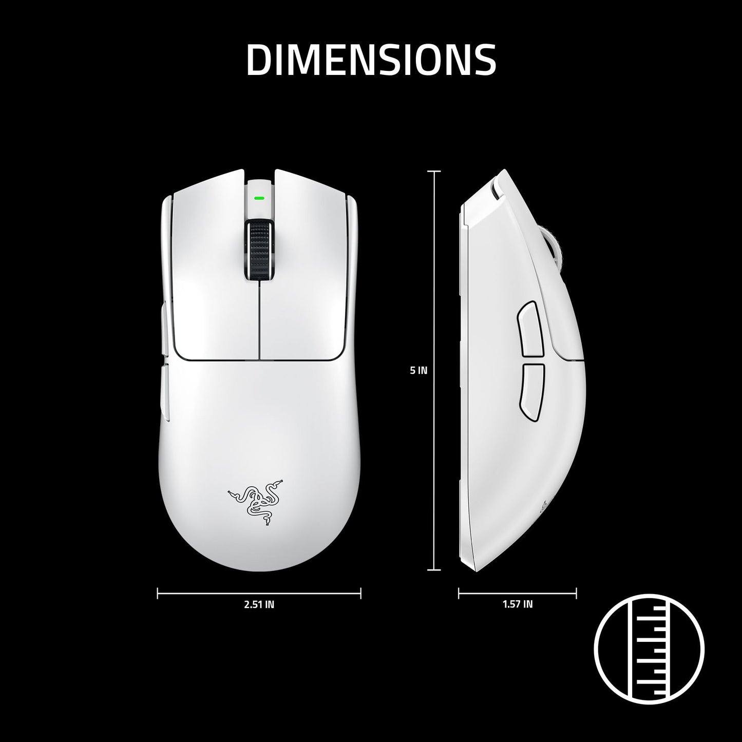 Razer Viper V3 Pro Wireless Esports Gaming Mouse: Symmetrical - 54g Lightweight - 8K Polling - 35K DPI Optical Sensor - Gen3 Optical Switches - 8 Programmable Buttons - 95 Hr Battery - Black