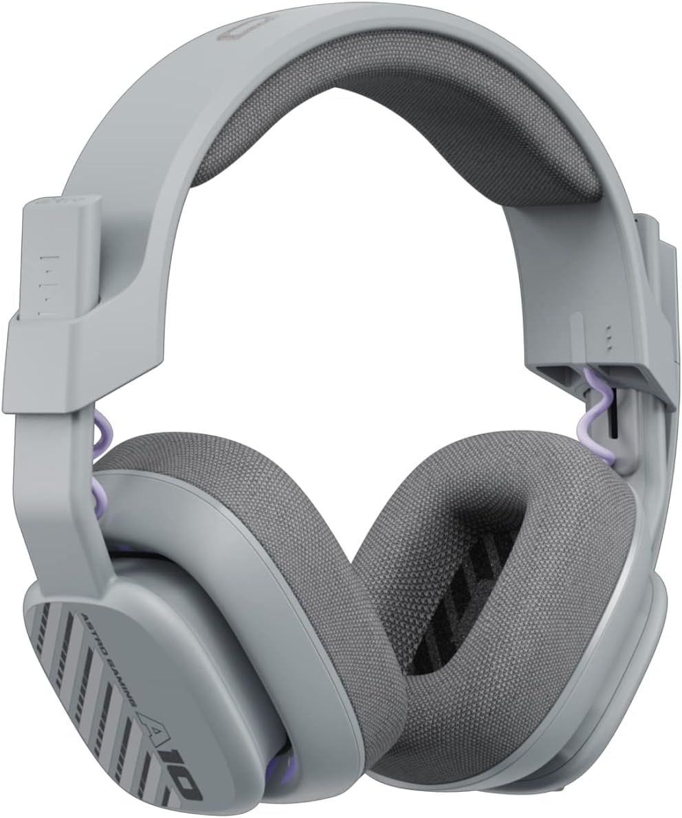 Logitech G Astro A10 Gen 2 Cross-Platform Wired Gaming Headset - Grey | 3.5mm Headphone Jack, 32mm Drivers, Flip-to-Mute Mic, Over-Ear Cup Design