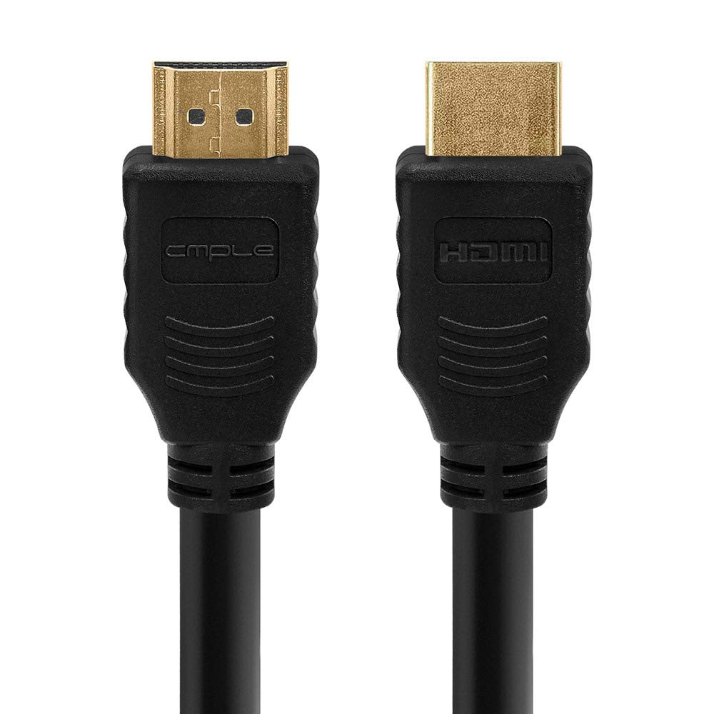 Cmple - HDMI Cable 10FT High Speed HDTV Ultra-HD (UHD) 3D, 4K @60Hz, 18Gbps 28AWG HDMI Cord Audio Return 10 Feet Purple