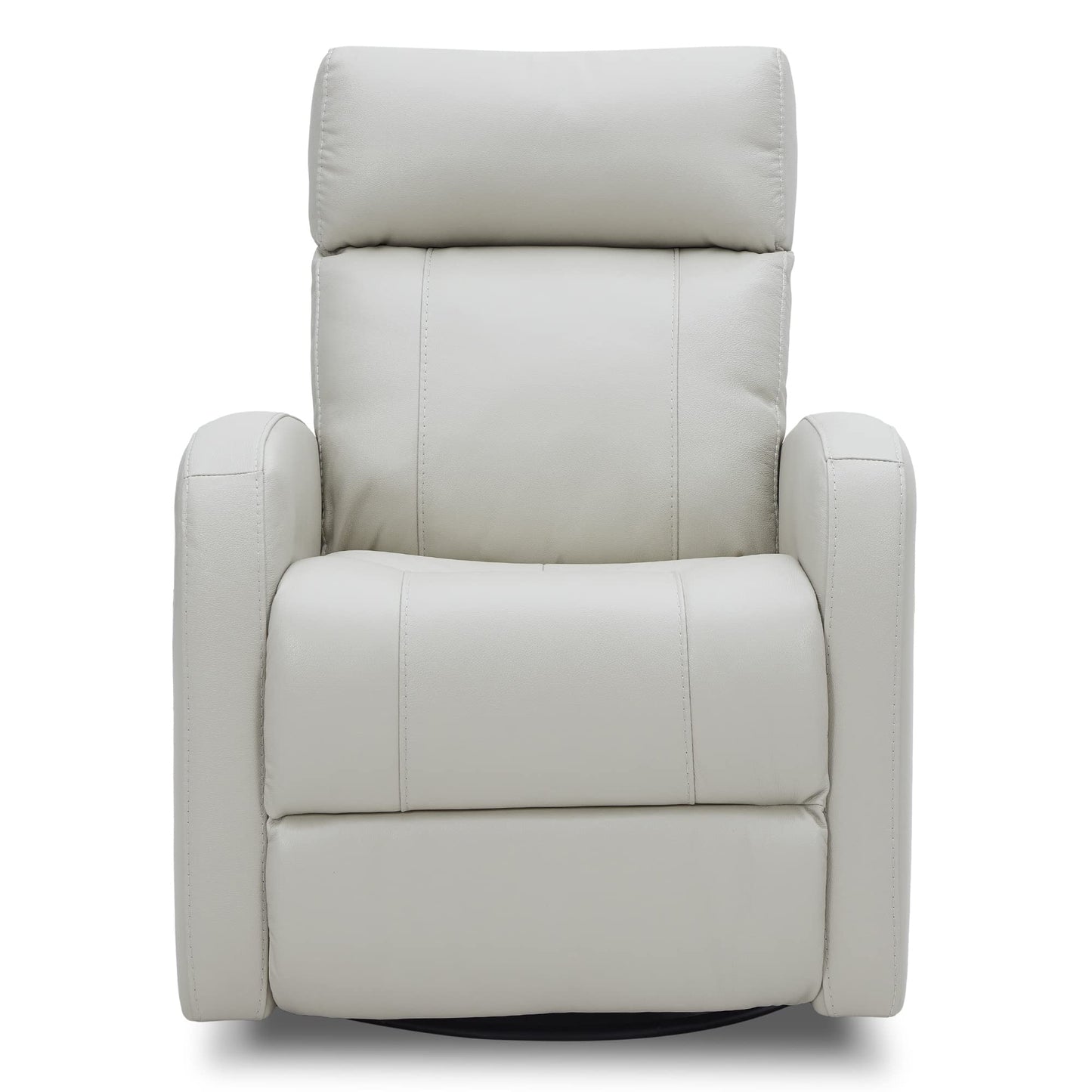 CHITA Genuine Leather Power Recliner Chair for Adults, FSC Certified Electric Nursery Swivel Glider for Living Room, Camel Brown
